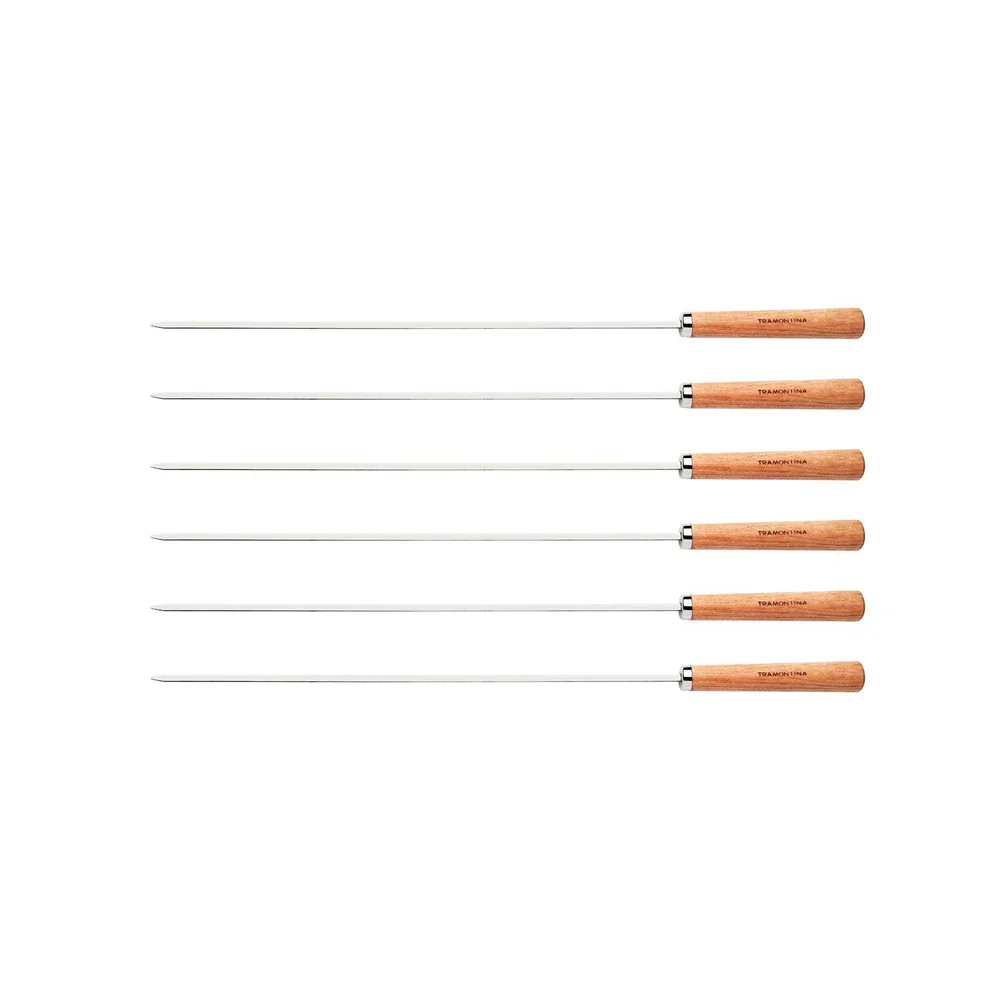 Tramontina 6-Pieces Stainless Steel Churrasco 50cm Skewer Set