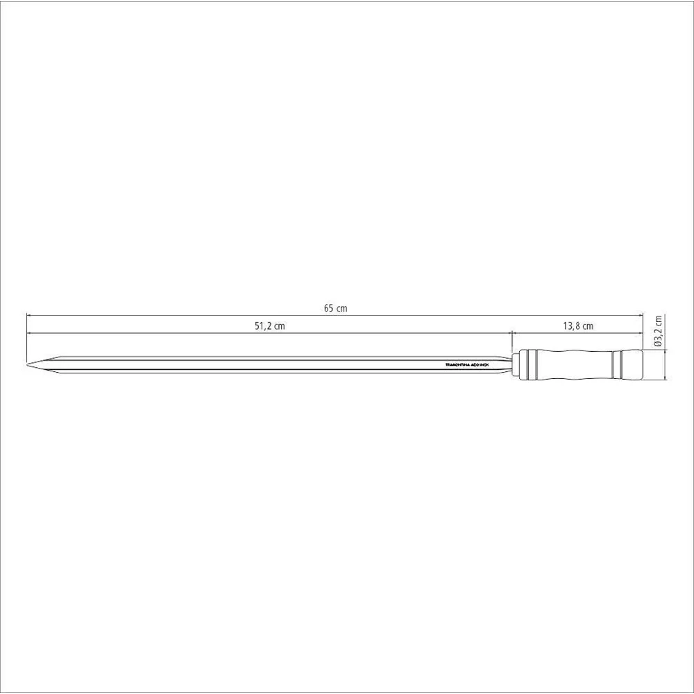 Tramontina 65cm Stainless Steel Skewers Barbecue Tool - Image 2