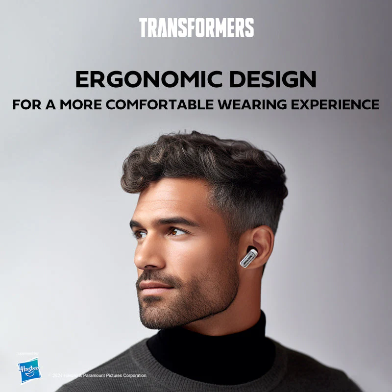 Transformers TF-T31 True Wireless Bluetooth 5.4 Earbuds (Black) - Image 9