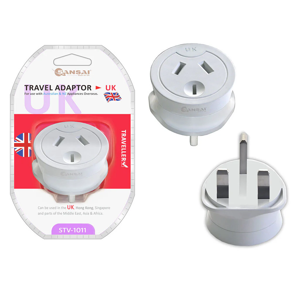 Travel Power Adapter AU/NZ Socket to UK England/Hong Kong Plug - Image 2