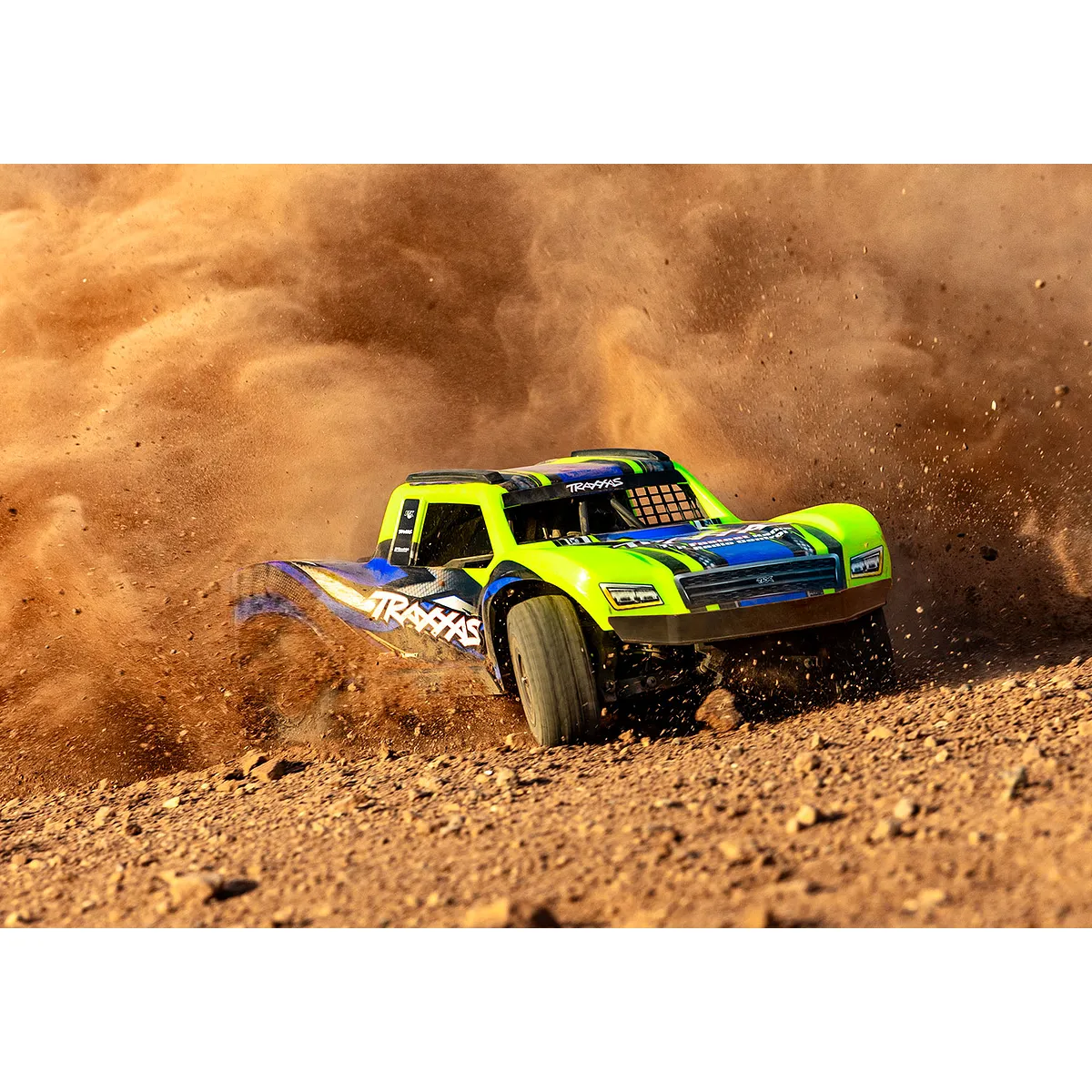 Traxxas Mini Slash 4X4 BL2S RC Short Course Truck Electric Brushless 4WD 1/16 Scale RTR - Green - Image 3
