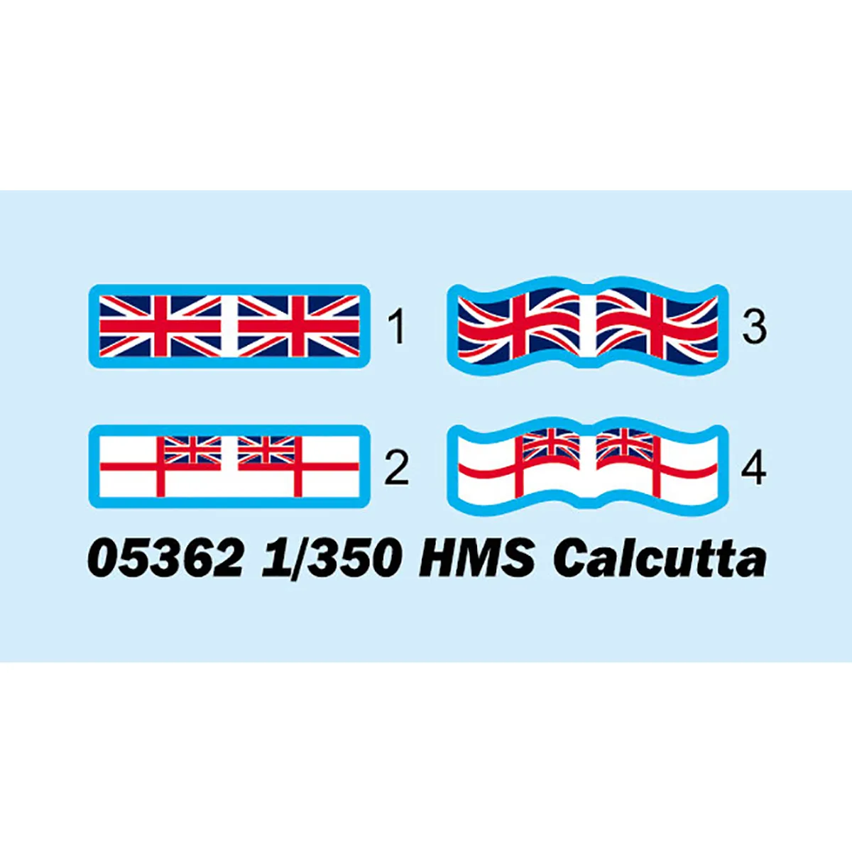 Trumpeter 1/350 HMS Calcutta Scaled Plastic Model Kit - Image 4