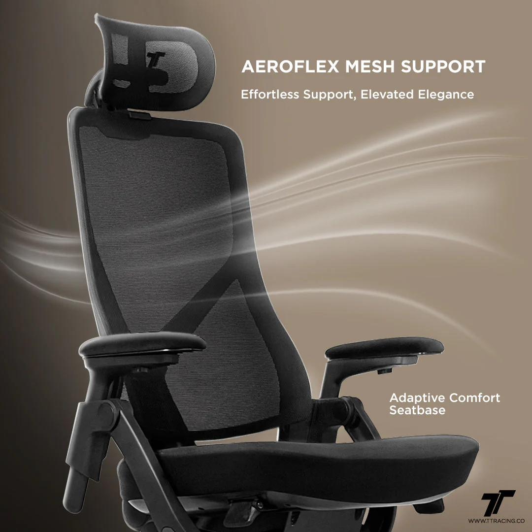 TT Aeroflex Ergochair - Graphite Black - Image 3