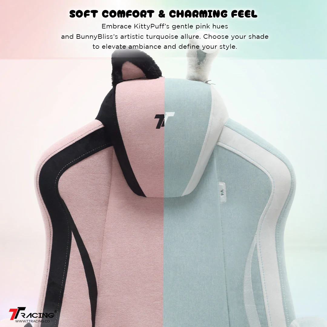 TTRacing DUO V4 Air Threads Fabric Gaming Chair (BunnyBliss) - Image 4