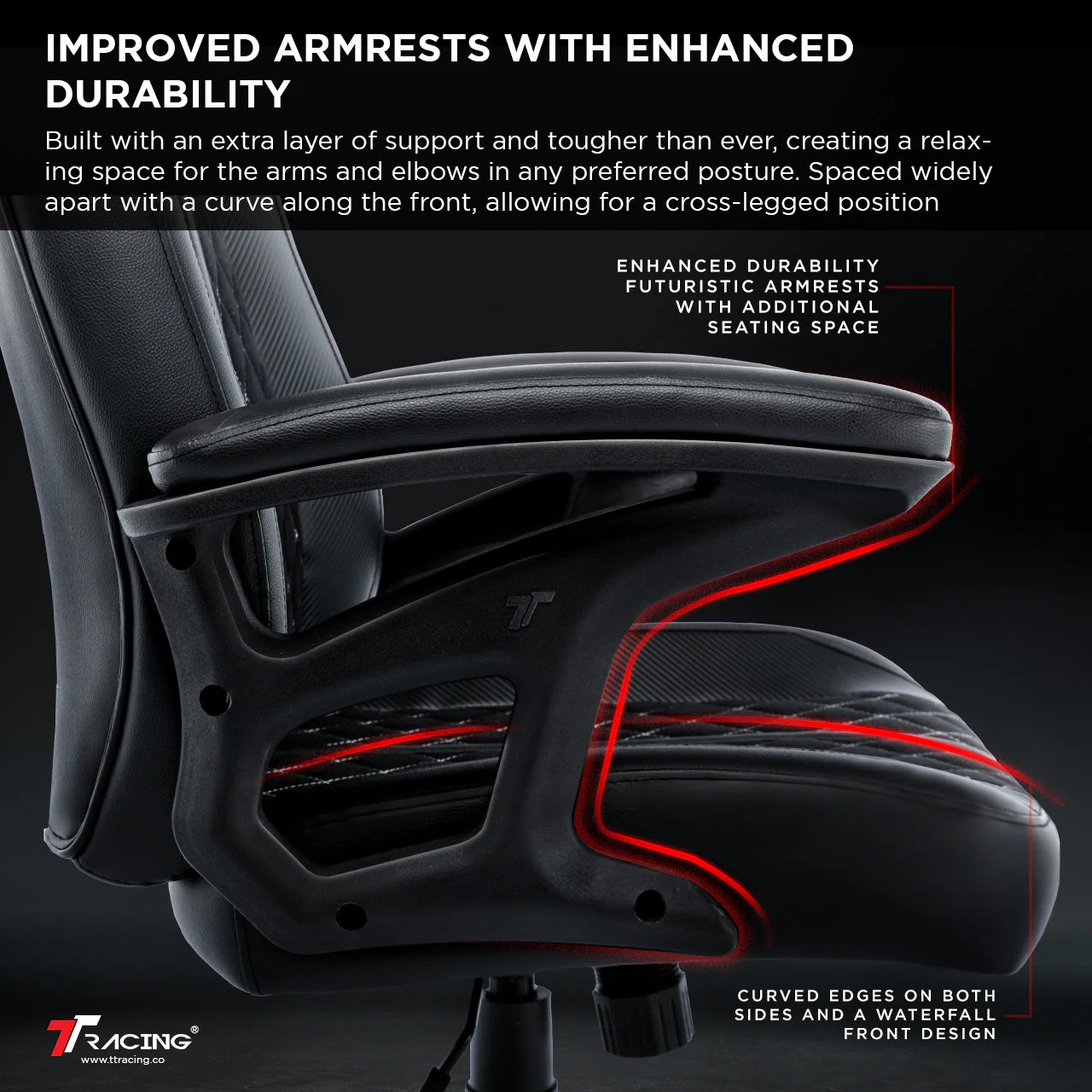 TTRacing Duo V4 Gaming Chair (Black) - Image 5