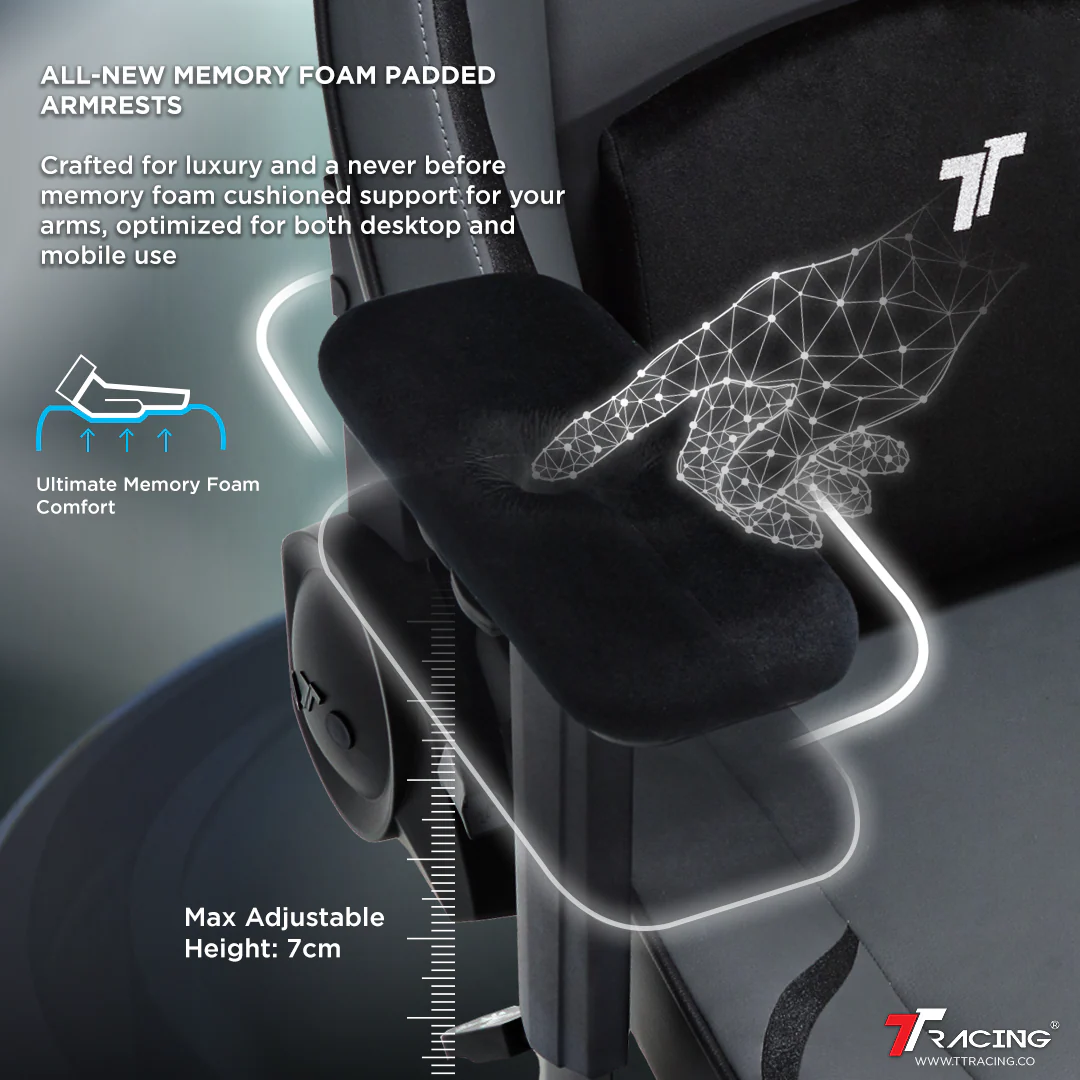 TTRacing Swift X Pro Air Threads Fabric Gaming Chair (Dusk) - Image 4