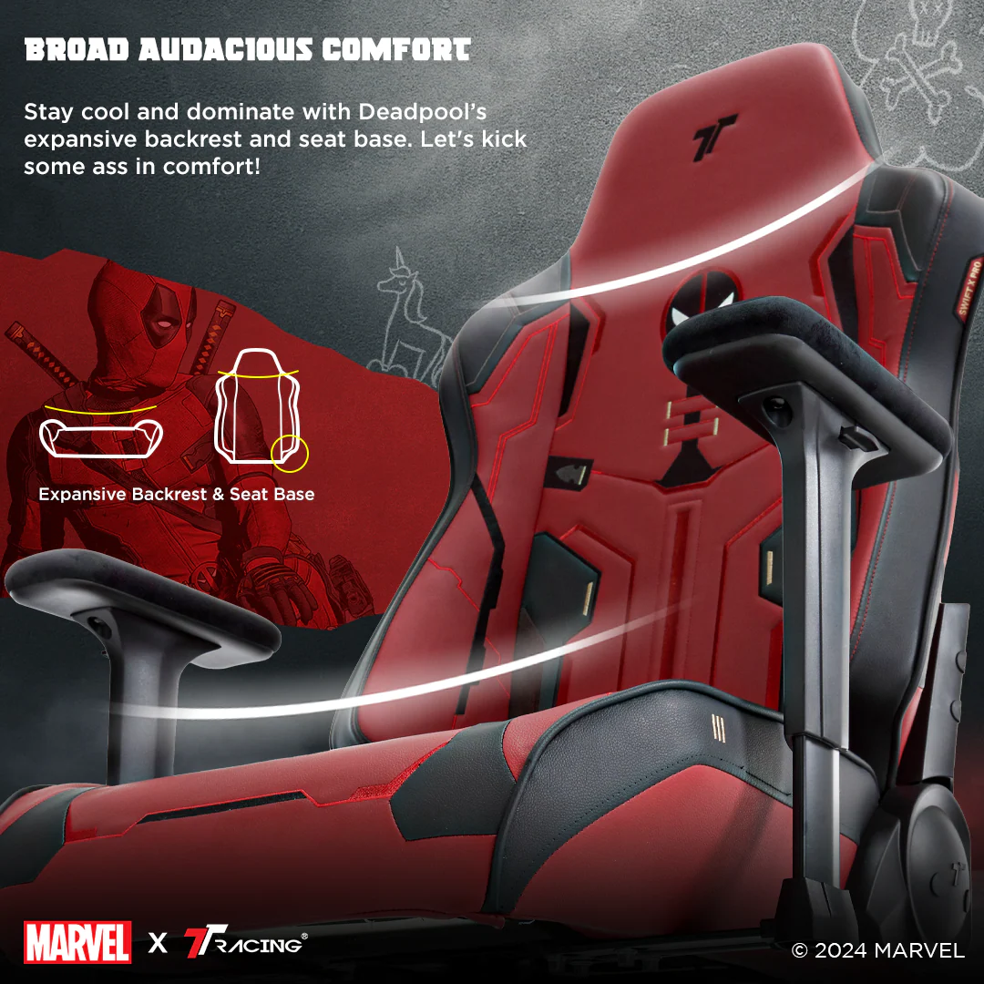 TTRacing Swift X Pro Gaming Chair - Deadpool Edition - Image 3