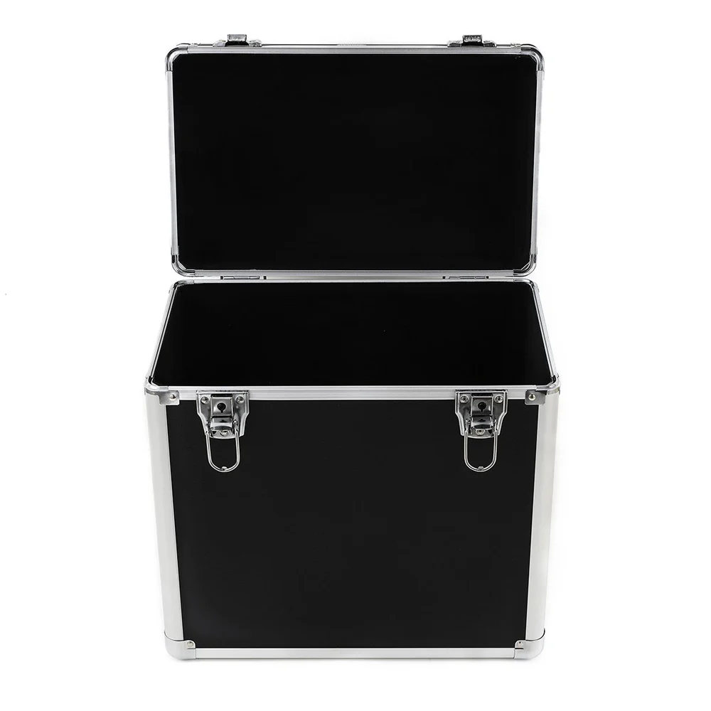 Silcron Aluminium 55 Record Heavy Duty Storage Case (Black) - Image 4
