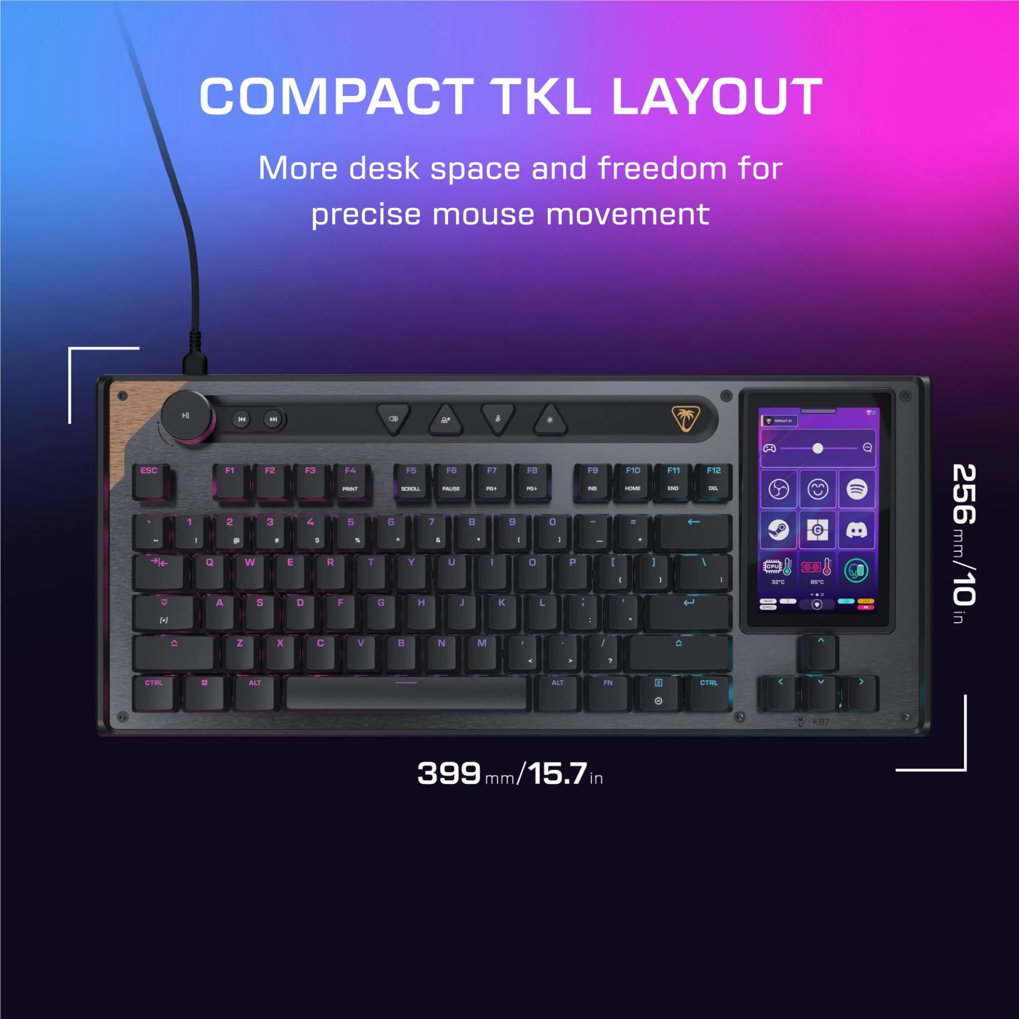 Turtle Beach Command Series KB7 TKL Wired Keyboard - Image 10