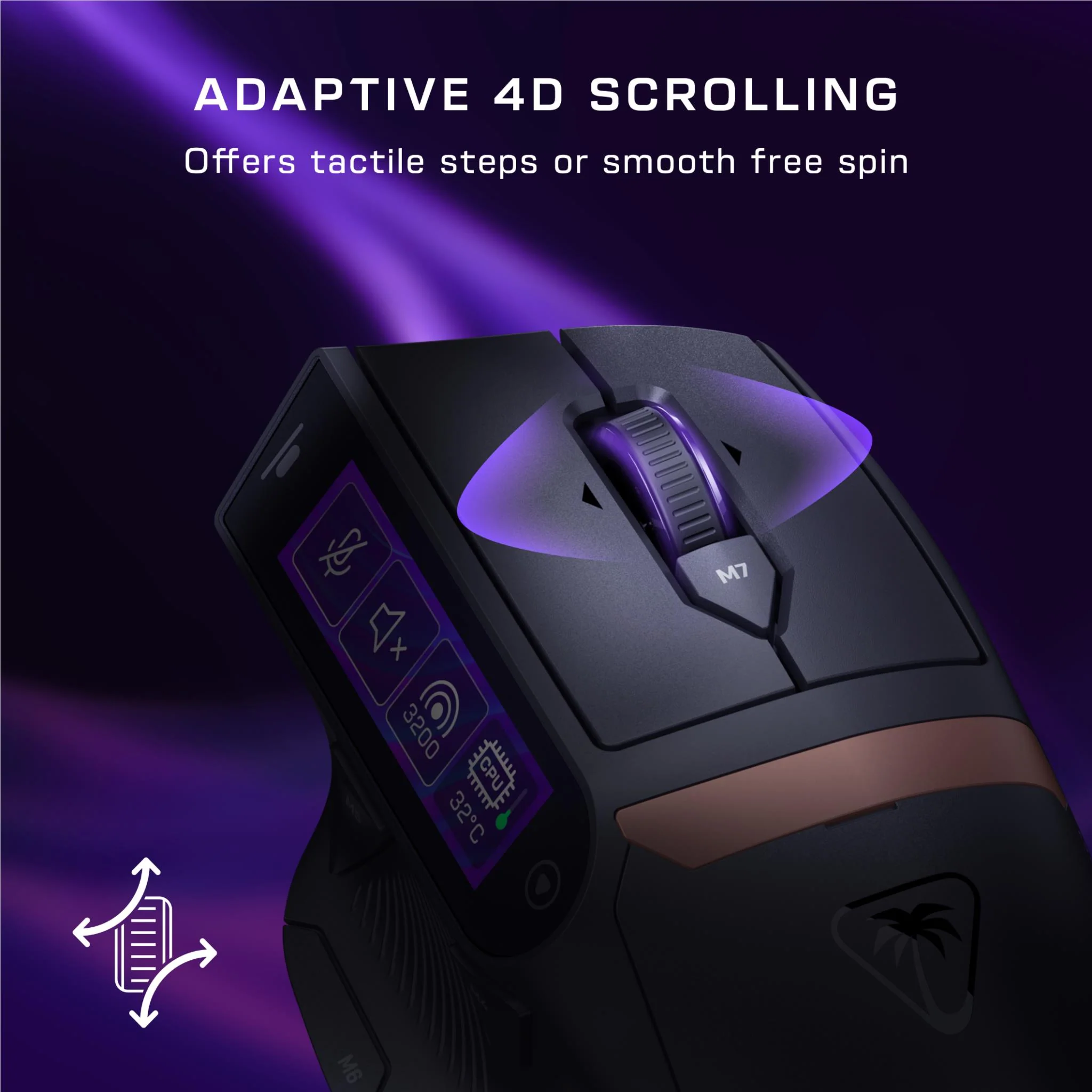 Turtle Command Series MC7 Wireless Mouse with Screen - Image 7