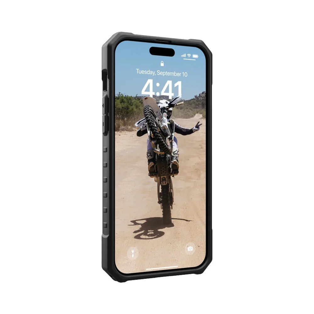 UAG phone case for iPhone 15 Clear Pathfinder Magsafe (Ash/Clear) - Image 3