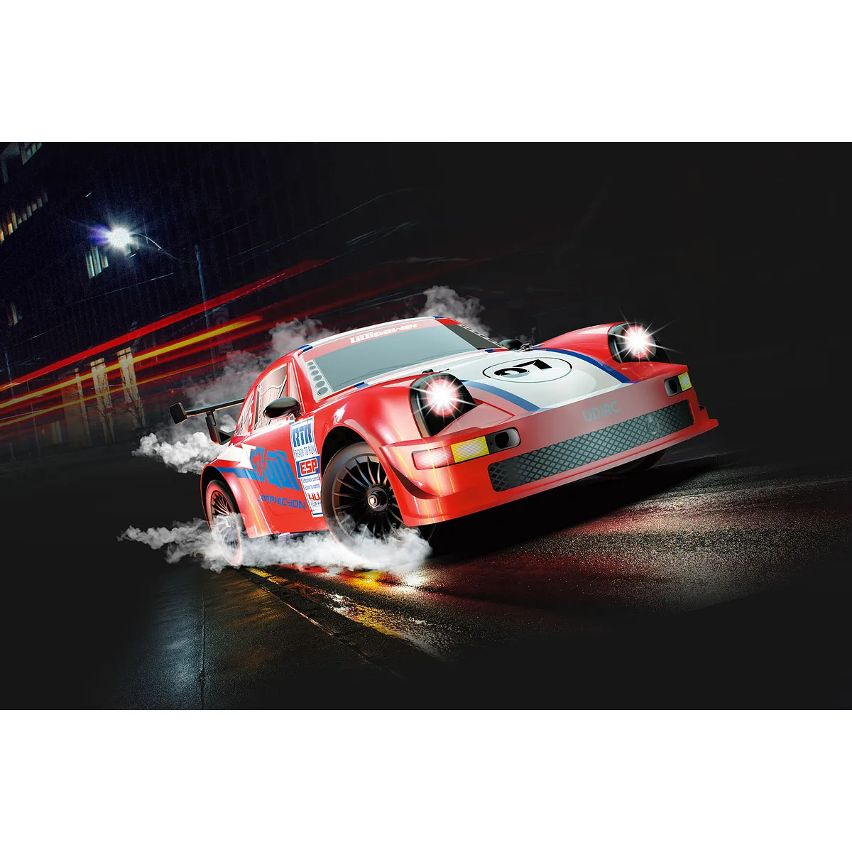 UDI Amphicyon RC Drift Car Electric 4WD 1/16 Scale RTR (Red) - Image 10