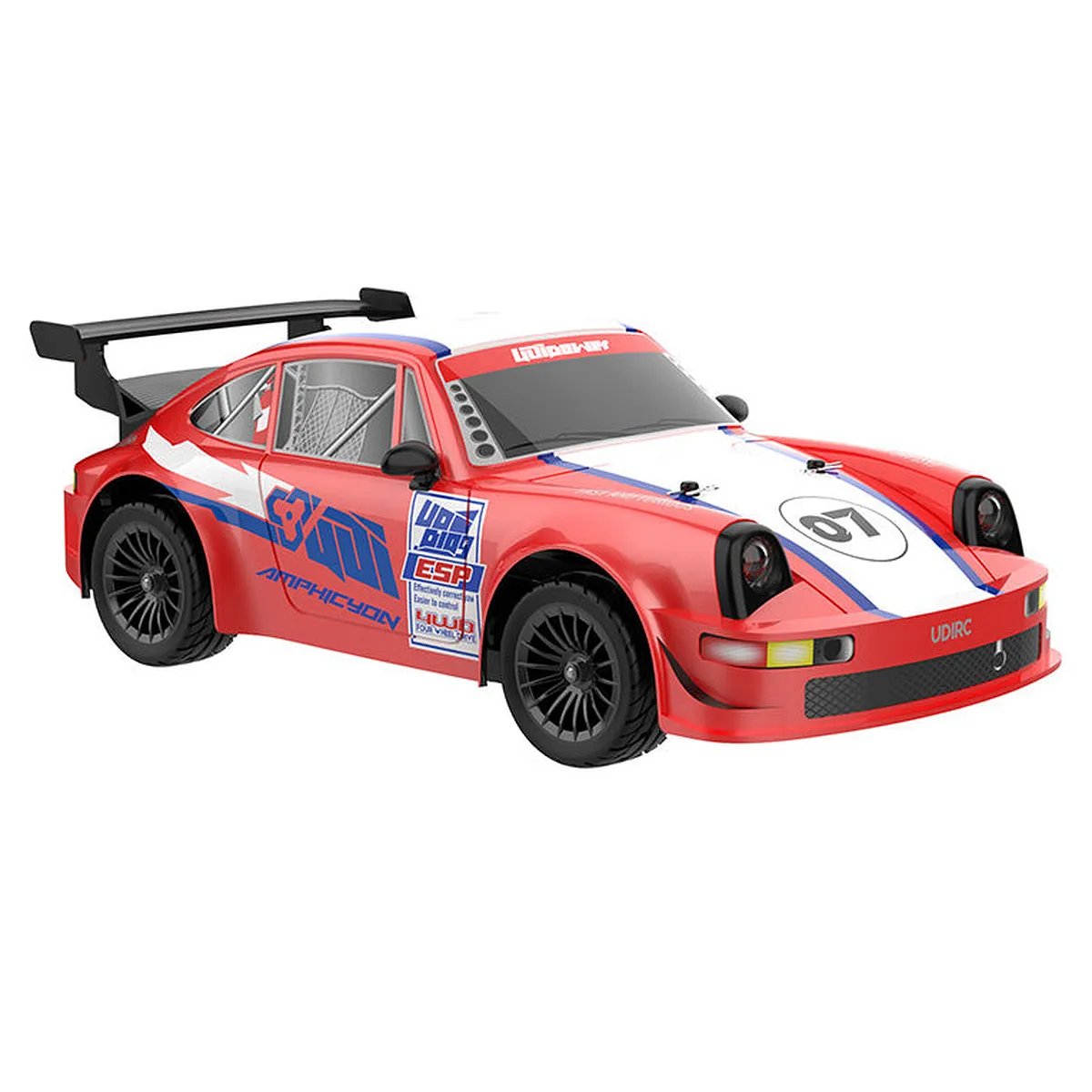 UDI Amphicyon RC Drift Car Electric 4WD 1/16 Scale RTR (Red) - Image 2