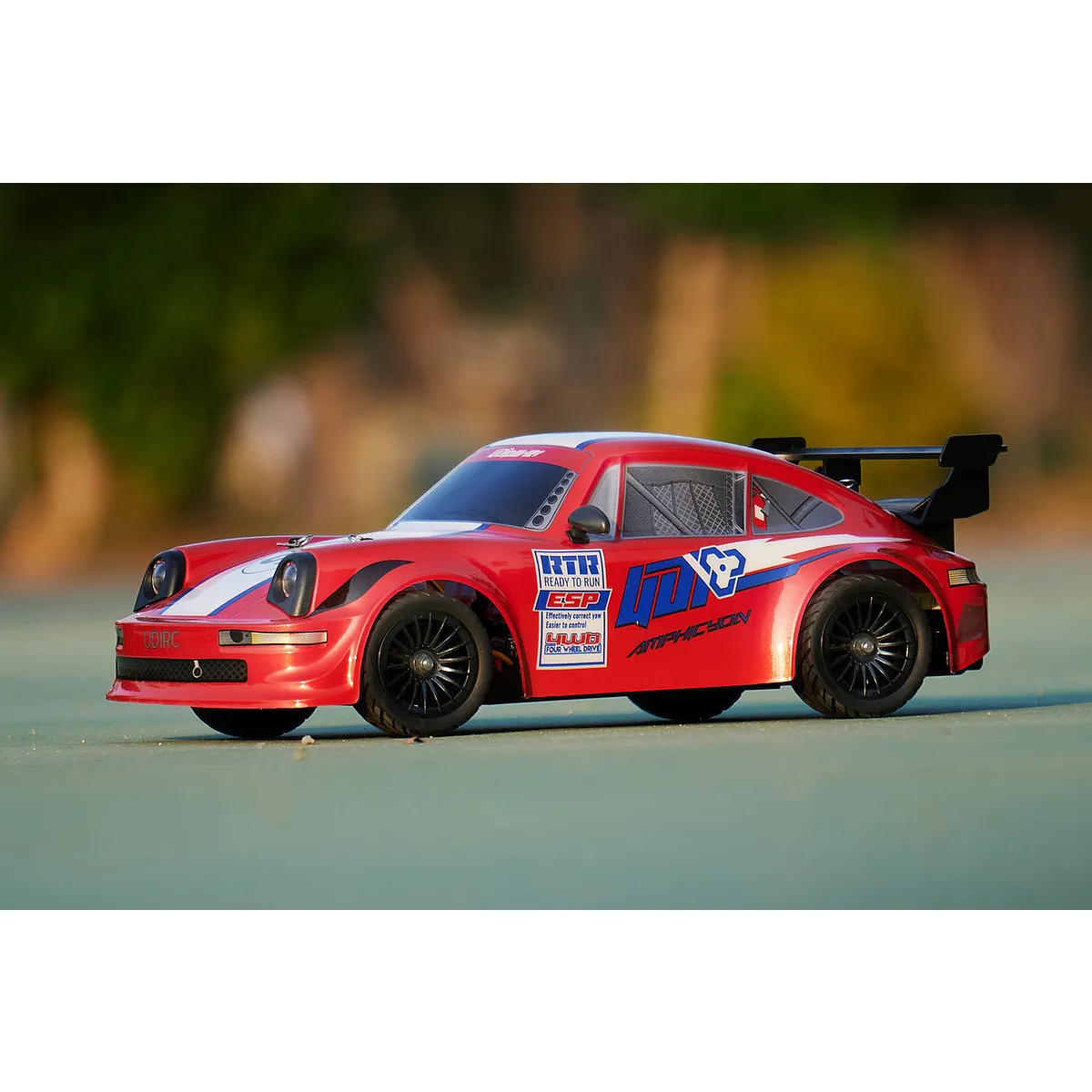 UDI Amphicyon RC Drift Car Electric 4WD 1/16 Scale RTR (Red) - Image 7