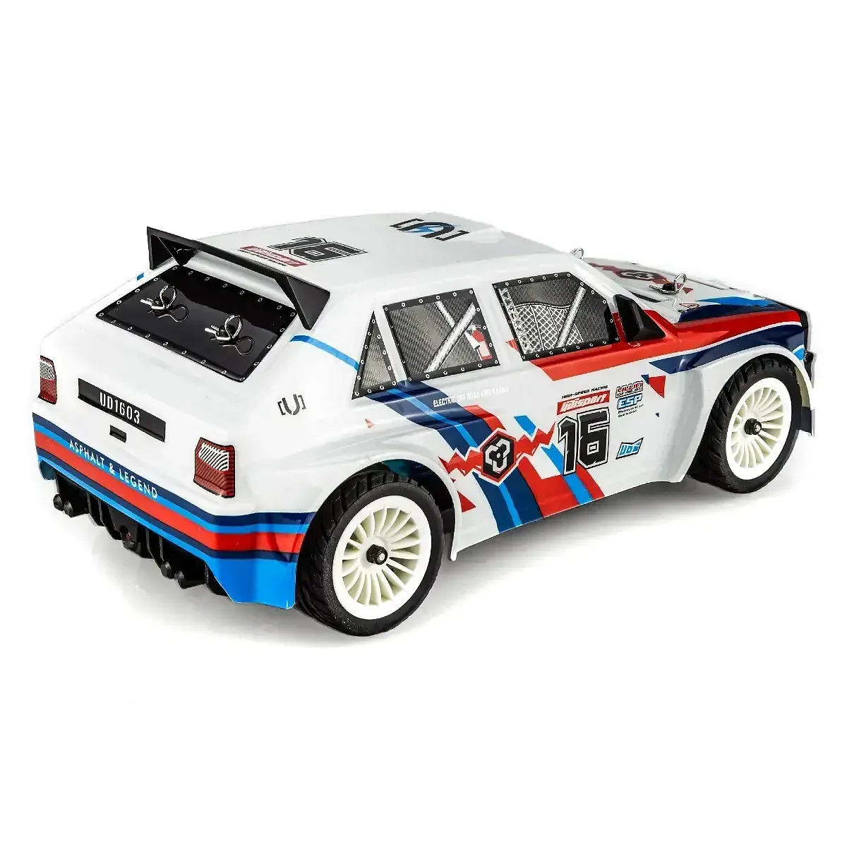 UDI Rally RC Drift Car Electric 4WD 1/16 Scale RTR (White) - Image 3