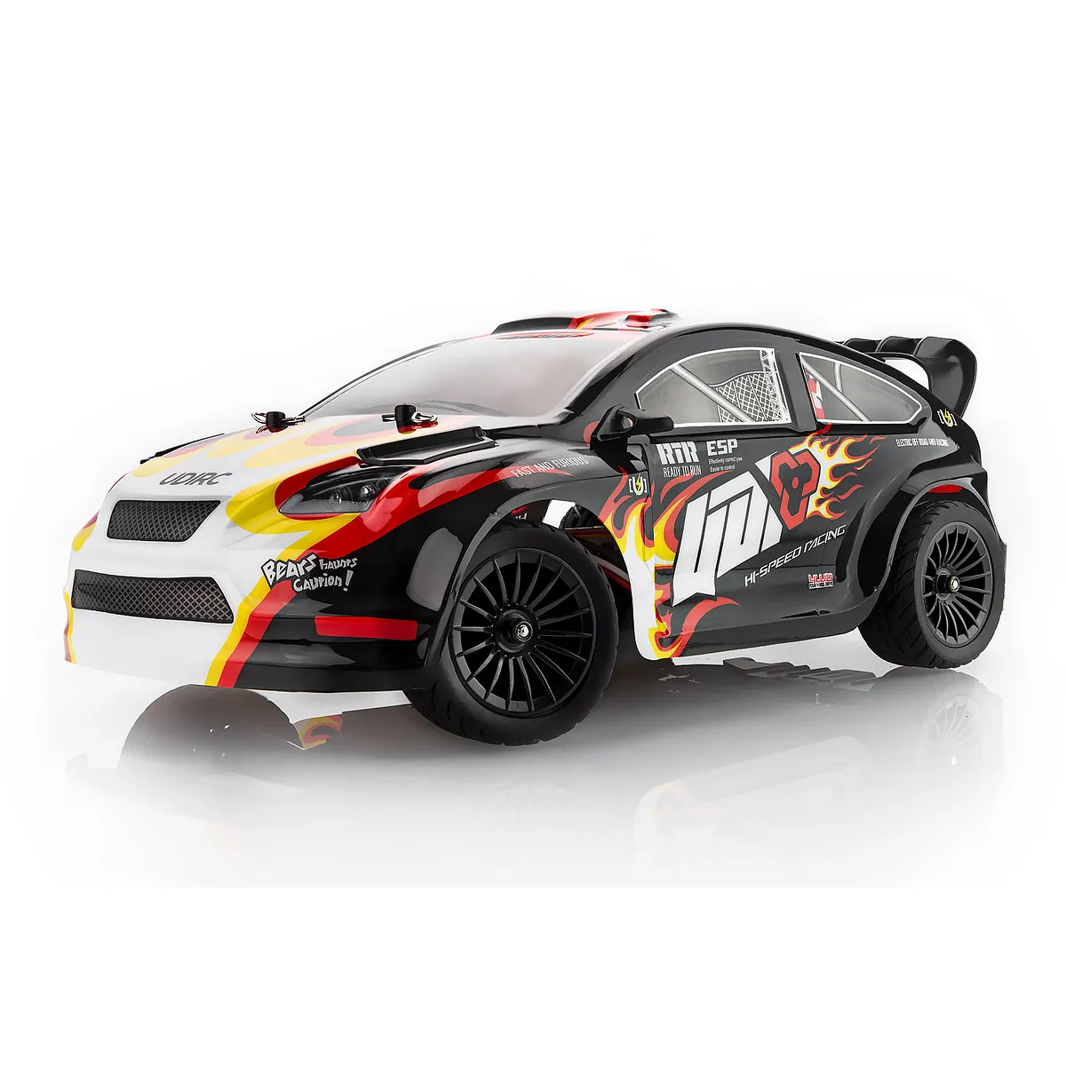 UDI Rally RC Drift Car Electric Brushless 4WD 1/16 Scale RTR (Black)