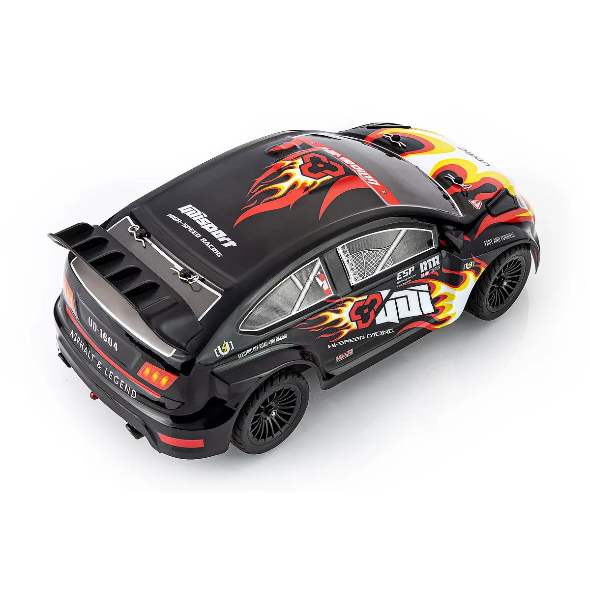 UDI Rally RC Drift Car Electric Brushless 4WD 1/16 Scale RTR (Black) - Image 3
