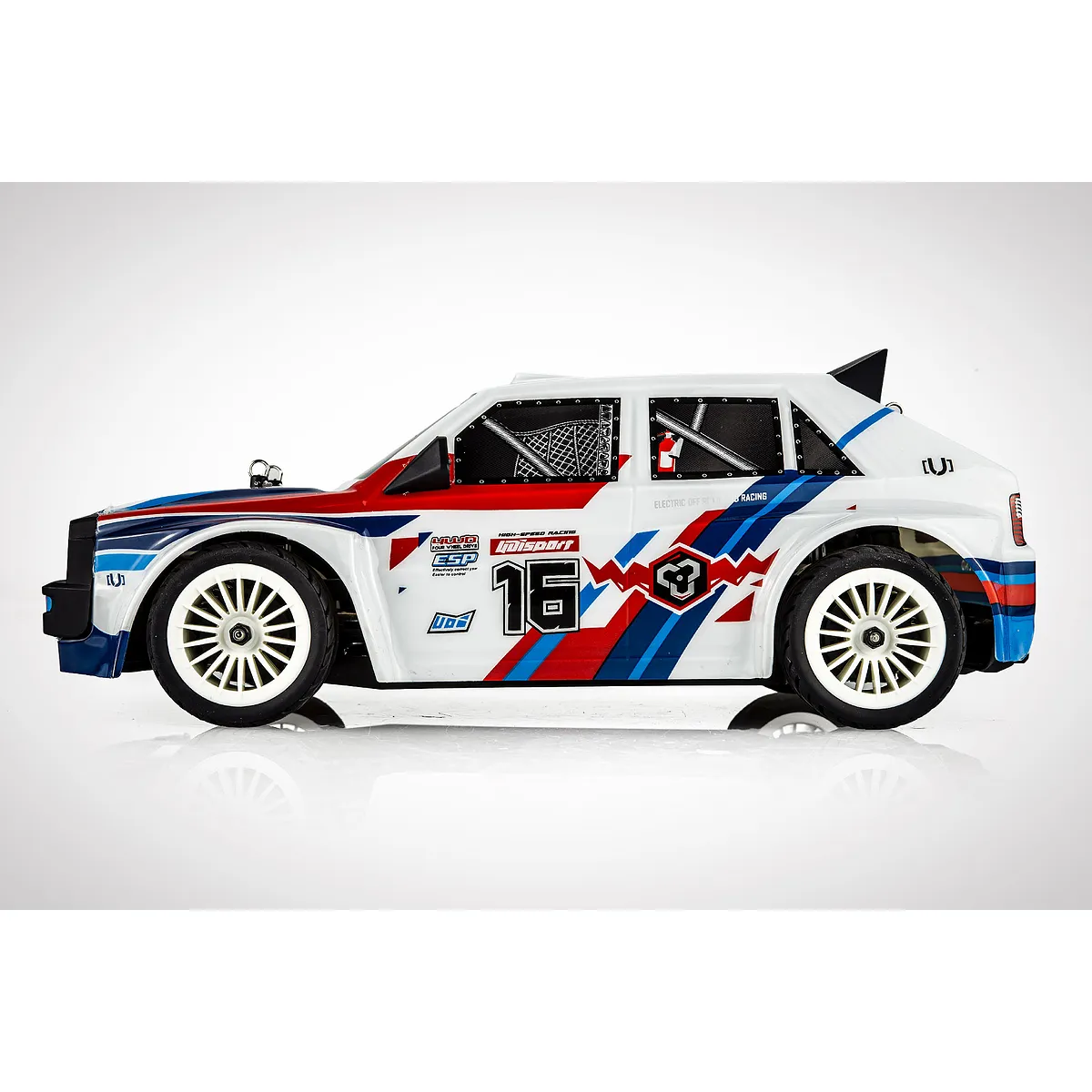 UDI Rally RC Drift Car Electric Brushless 4WD 1/16 Scale RTR - White - Image 4