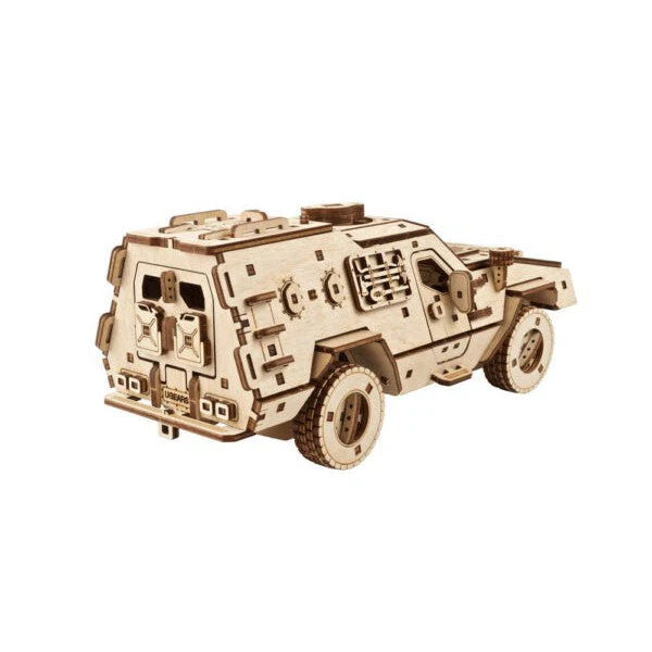 Ugears Dozor-B Combat Vehicle Mechanical 3D Wooden Puzzle Model Kit - Image 5