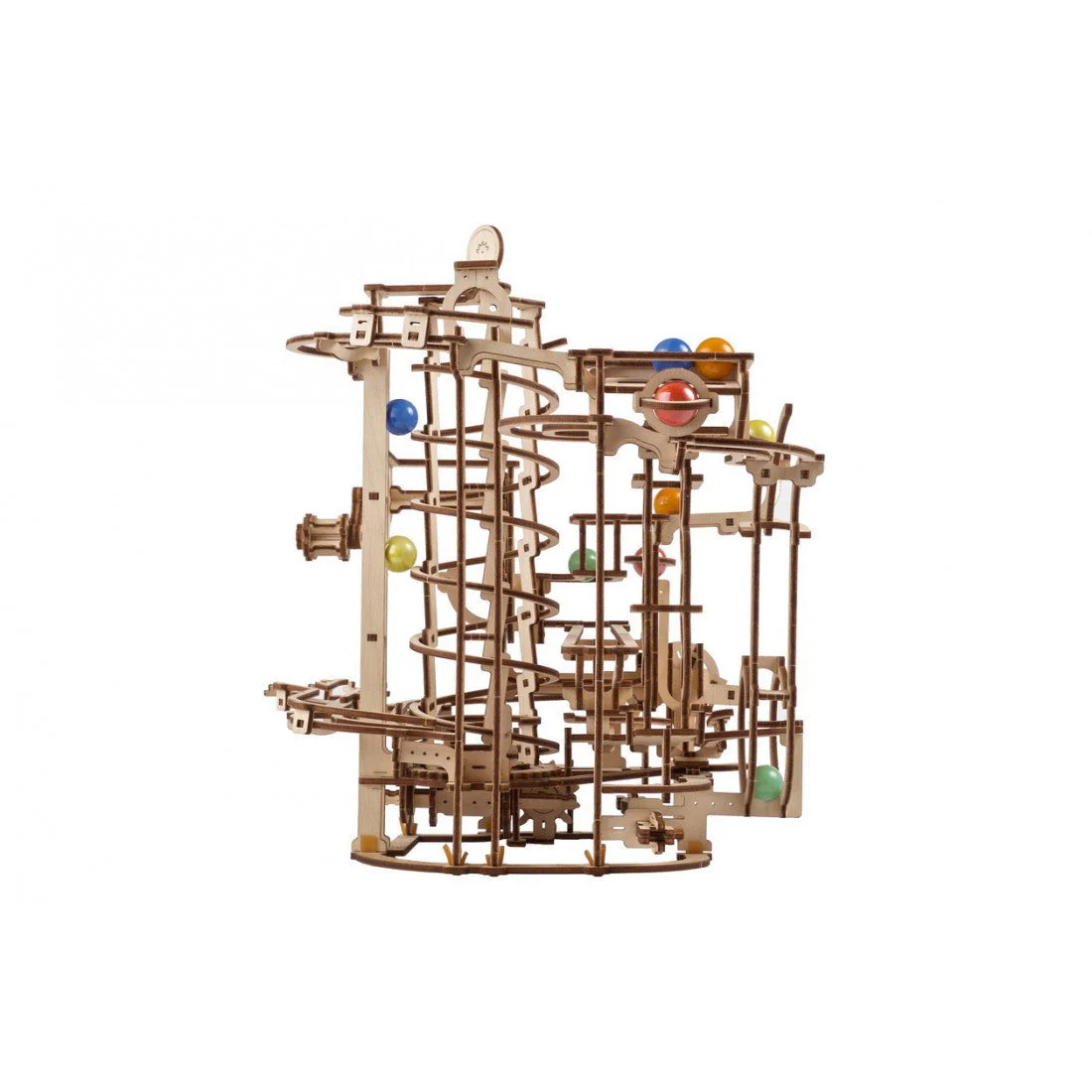 Ugears Marble Run Spiral Hoist Mechanical Wooden Puzzle Model Kit - Image 5