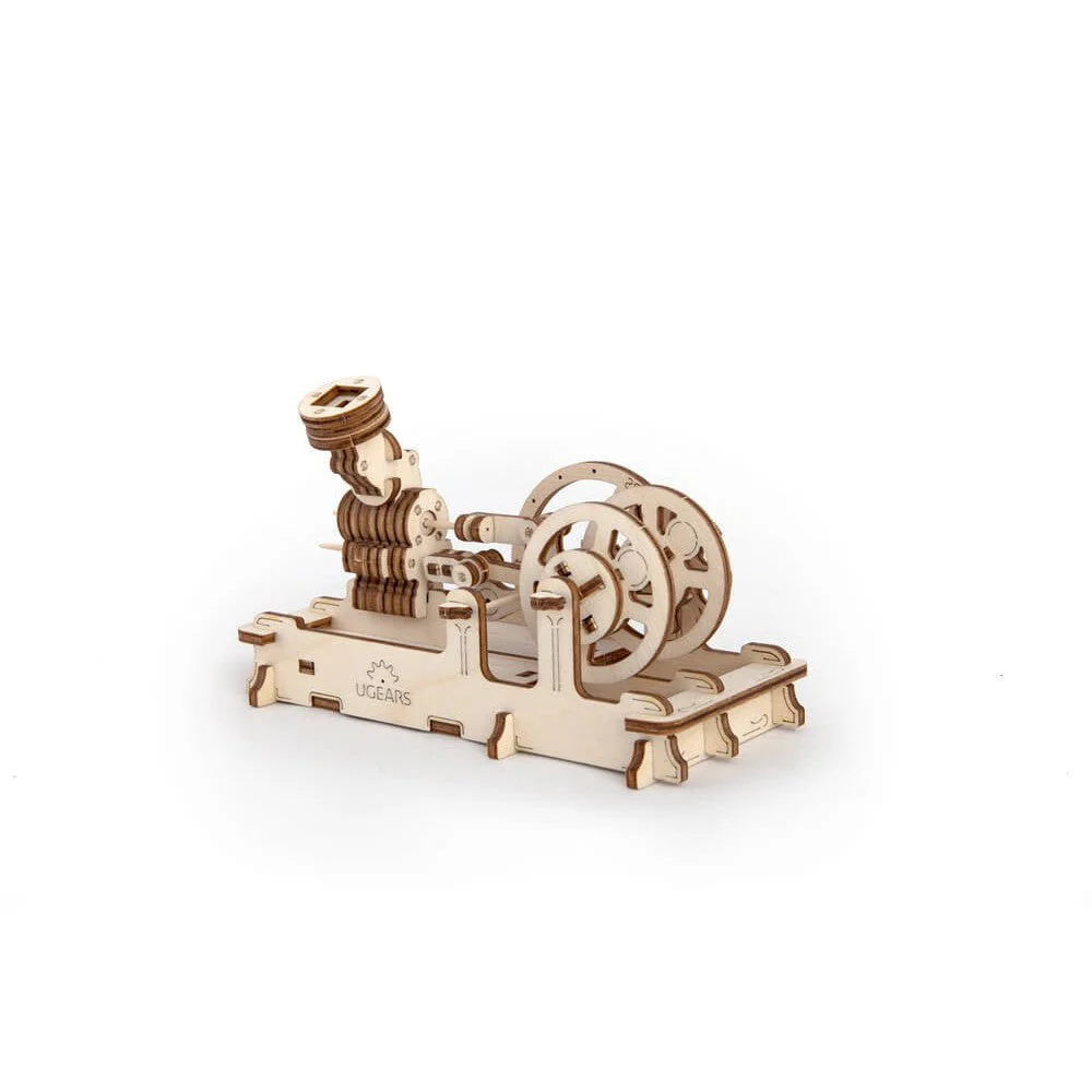 UGears Pneumatic Engine Mechanical Wooden 3D Model Kit No Glue - Image 4
