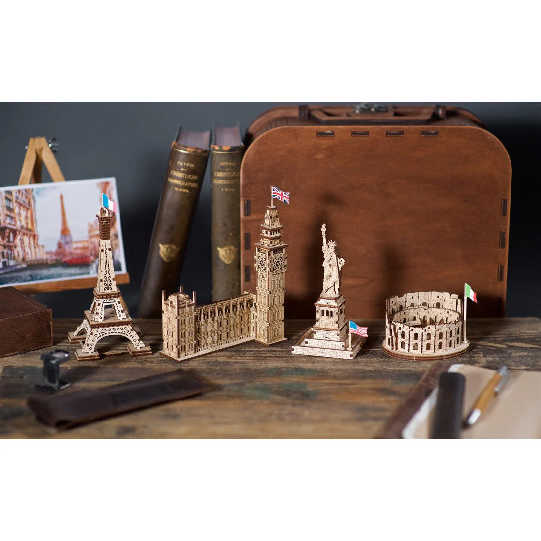 Ugears Rome Colosseum Wooden 3D Puzzle Mini Model Kit - Image 6