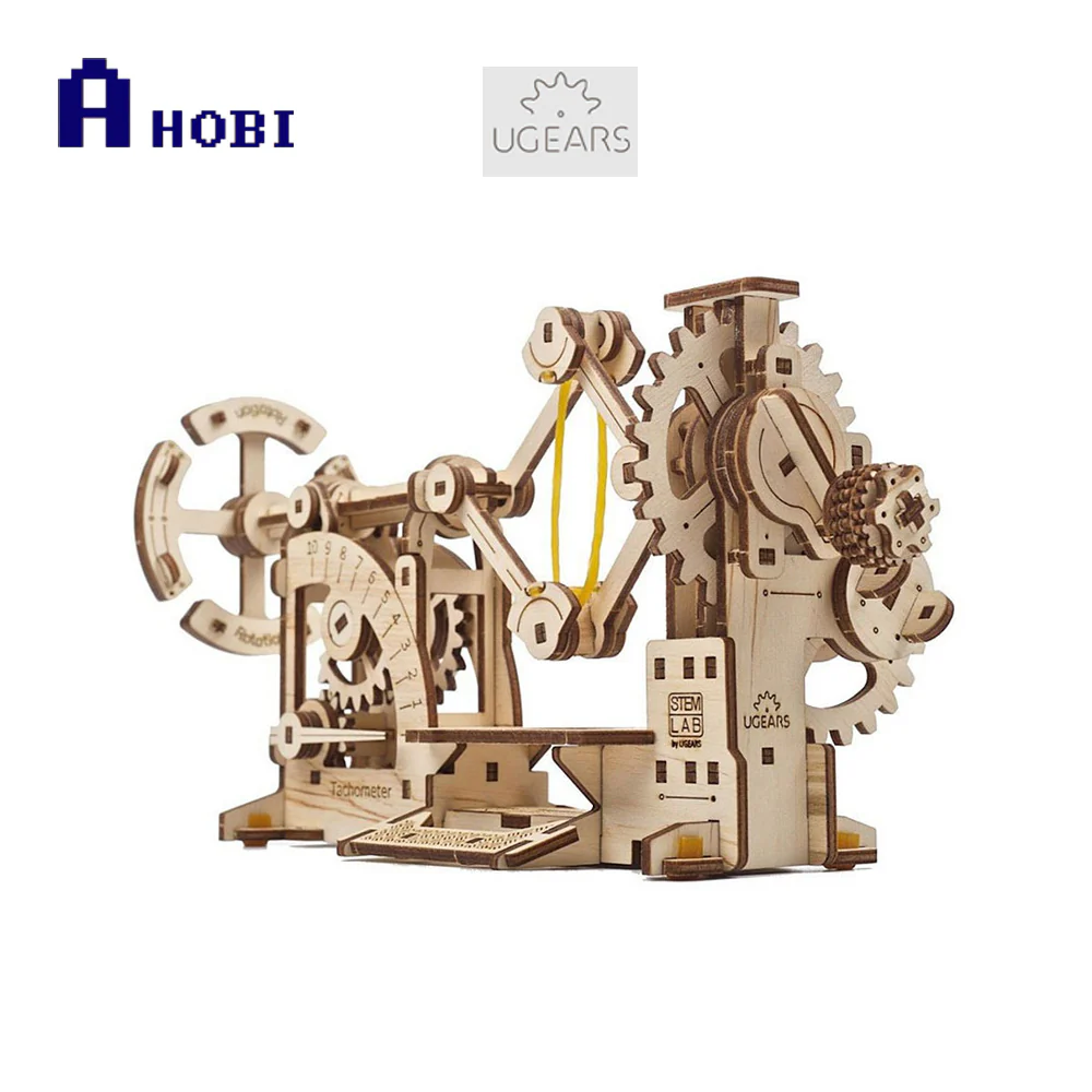 UGears Stem Lab Tachometer Wooden Mechanical Model Kit 3D Puzzle - Image 3