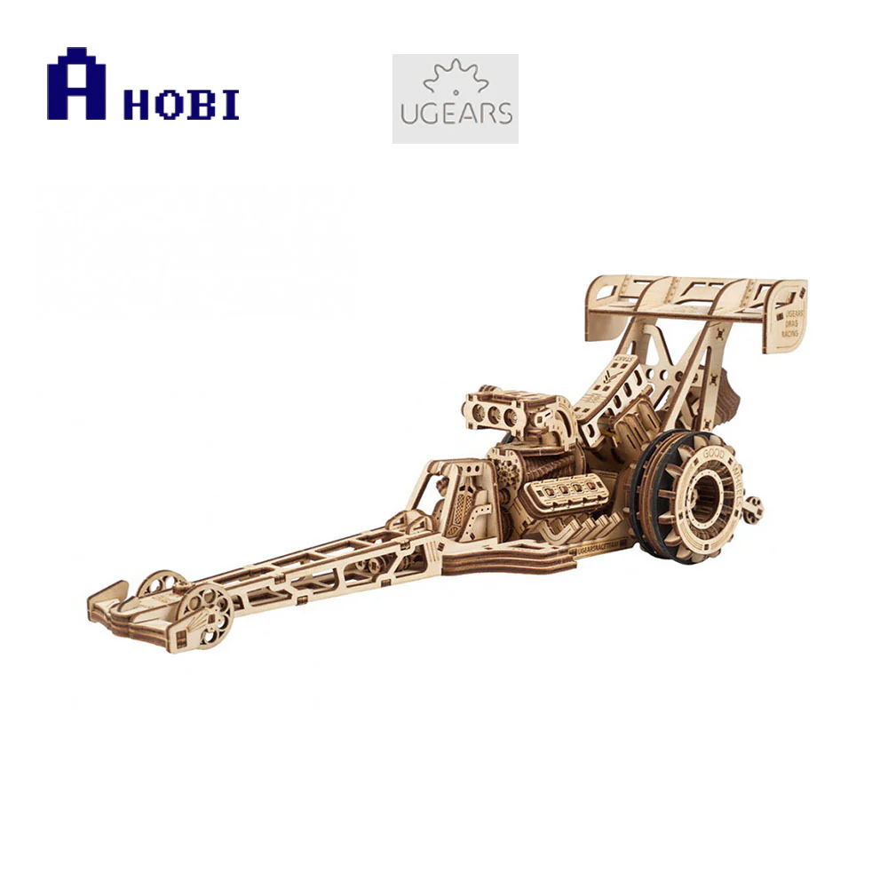 UGears Top Fuel Dragster Model Kit Wooden 3D Puzzle Assembly - Image 3