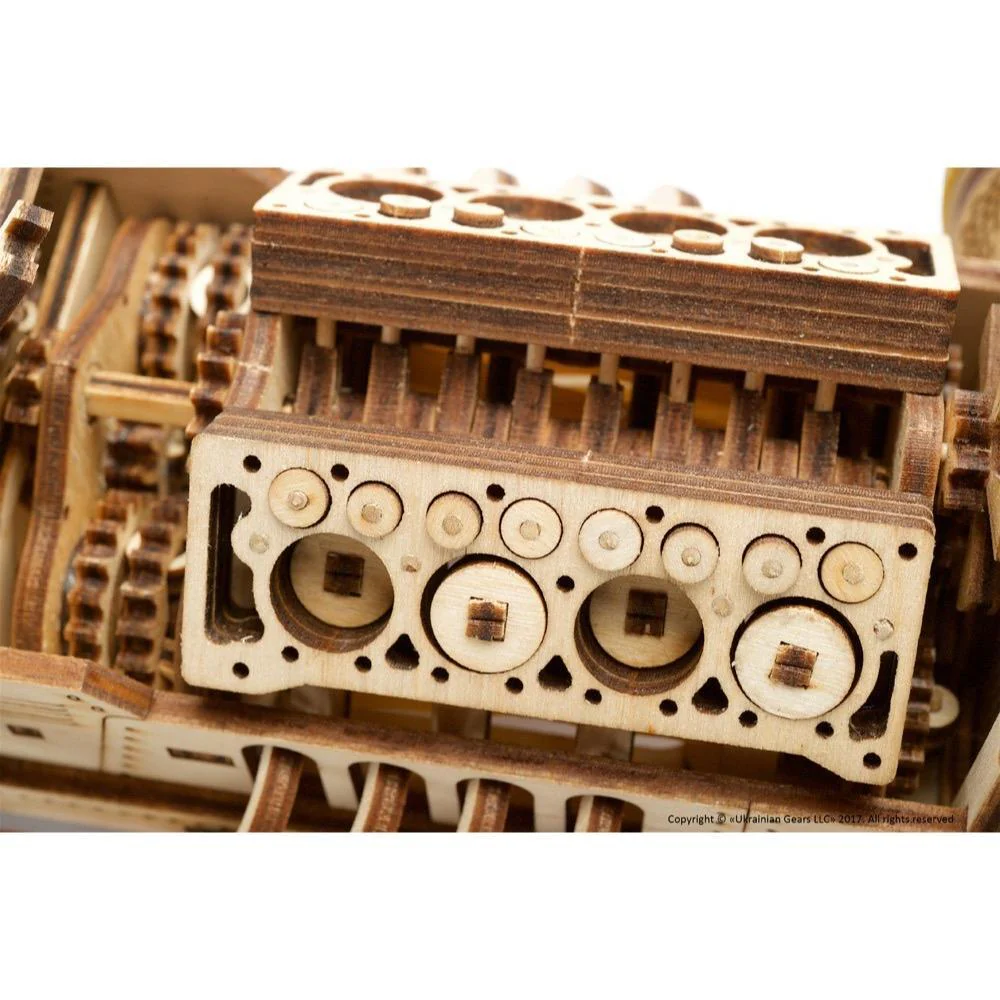 UGears Wooden Self Propelled Puzzle U-9 Grand Prix Racing Car - Image 5