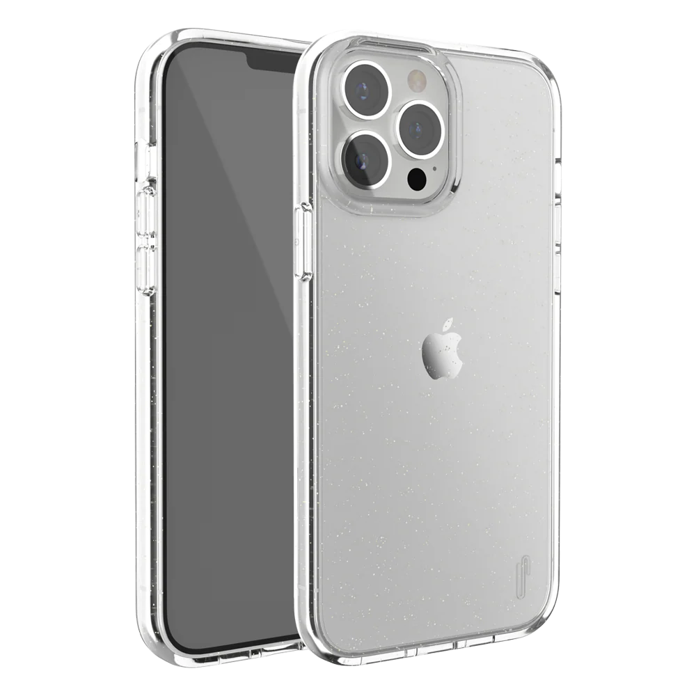 Ugly Rubber iPhone 13 Pro Max Vogue Glitter Infused Armor Case (Clear) - Image 2