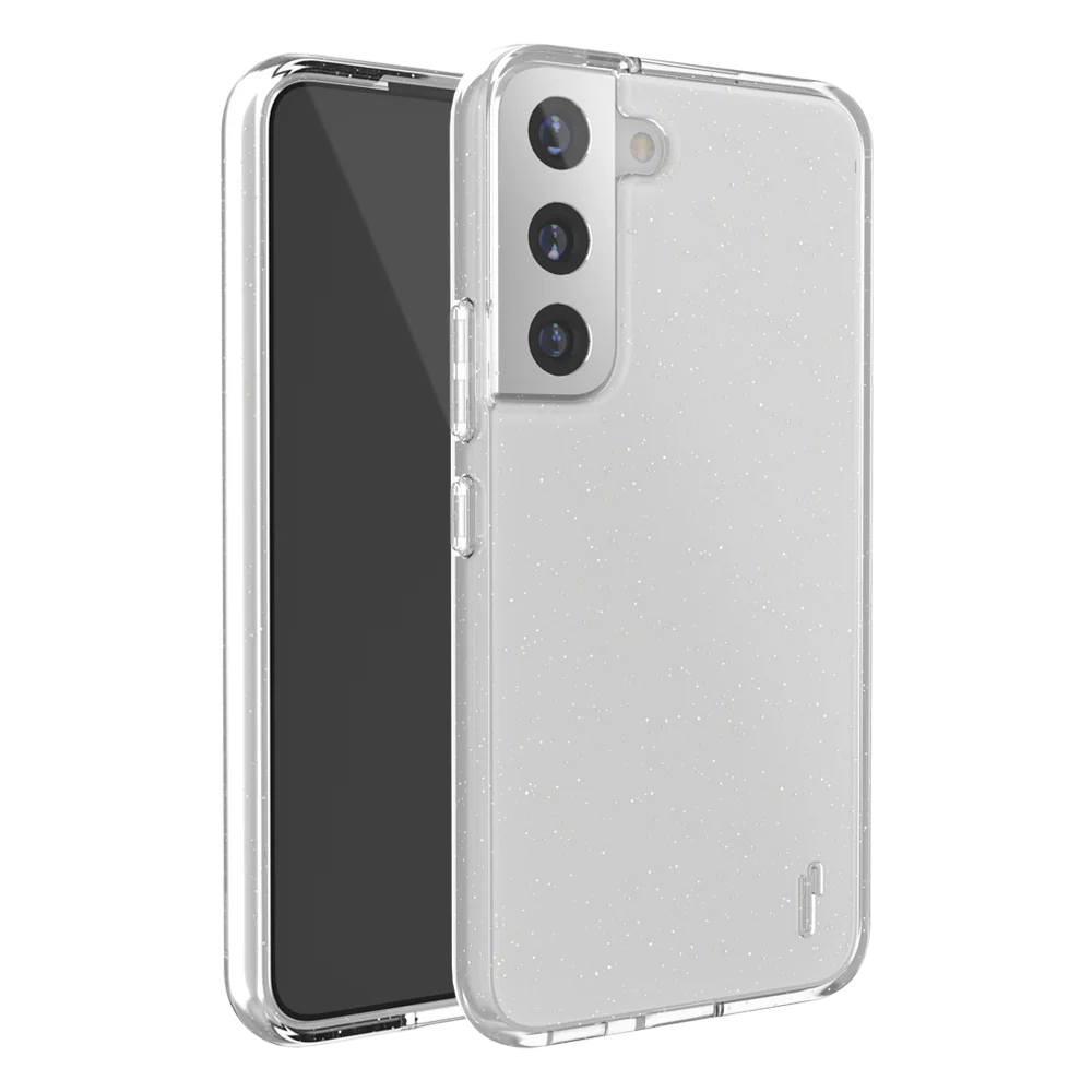 Ugly Rubber Samsung s22 Plus Vogue Glitter Infused Armor Case (Clear) - Image 2
