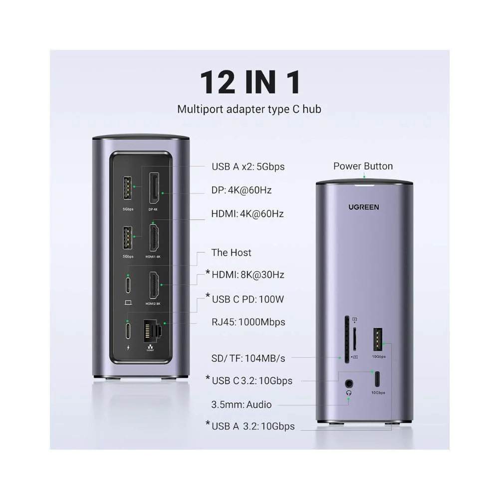 UGREEN Revodok Pro 312 (12-in-1) Universal Docking Station 4K HDMI - Image 4