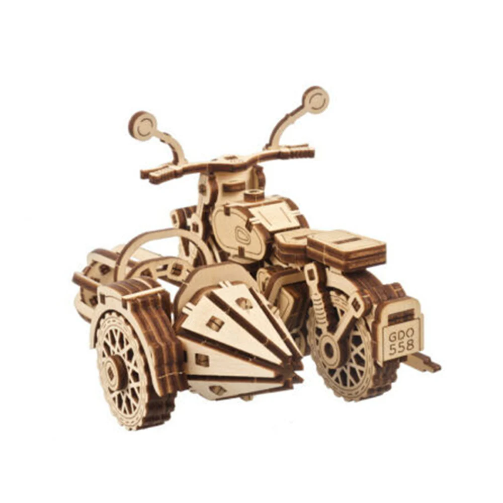 Ukraine Made Ugears Hagrid's Flying Motorbike With Sidecar Wooden Model Kit - Image 2