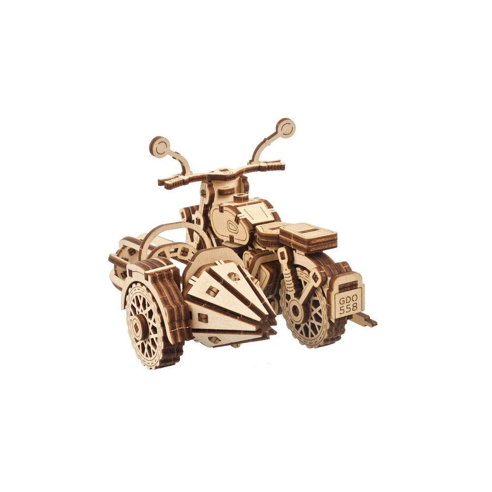 Ukraine Made Ugears Hagrid's Flying Motorbike With Sidecar Wooden Model Kit - Image 5