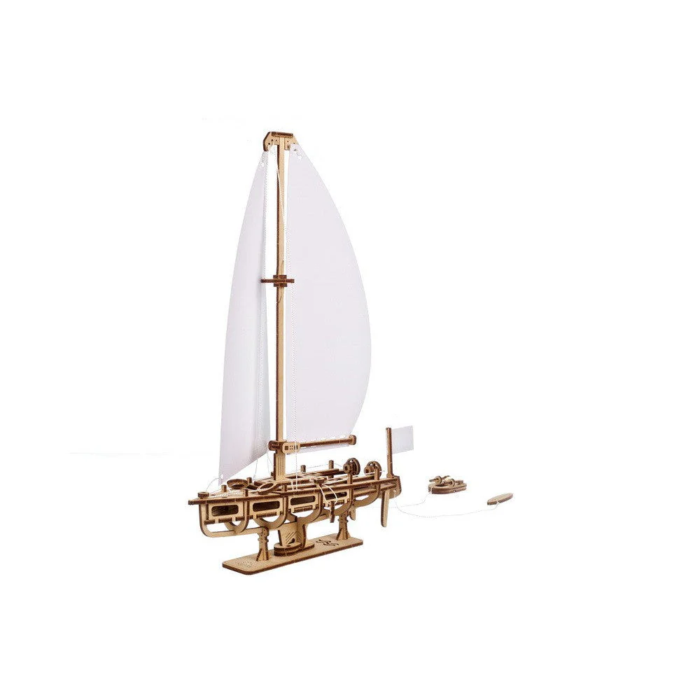 Ukraine Made Ugears Ocean Beauty Yacht Mechanical Wooden 3D Puzzle Model Kit - Image 4