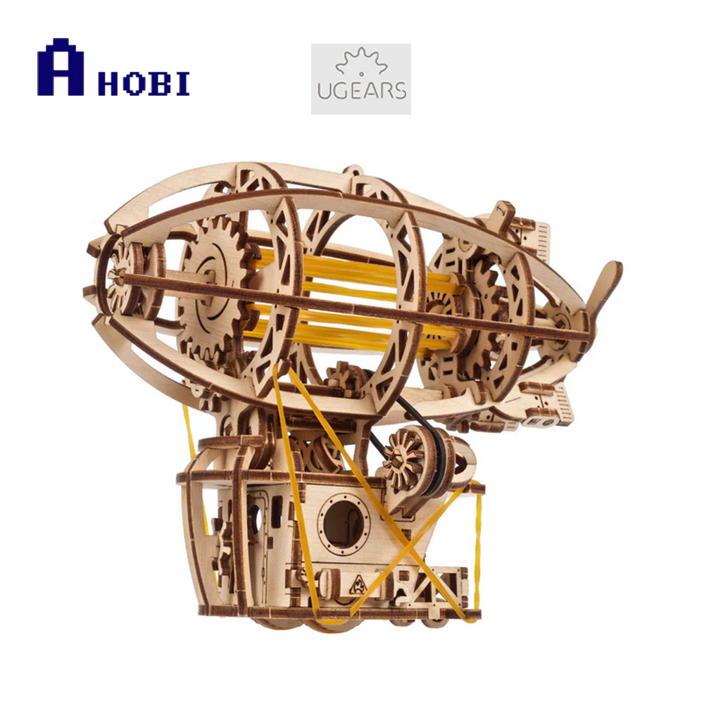 Ukraine Made Ugears Steampunk Airship Wooden Mechanical Puzzle Model Kit - Image 3