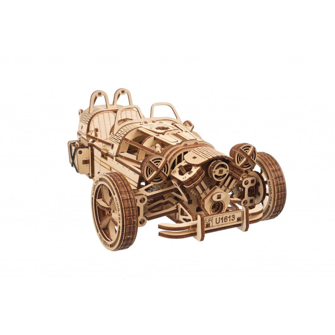Ukraine Made Ugears Three Wheeler UGR-S Wooden Mechanical 3D Puzzle Model Kit - Image 4