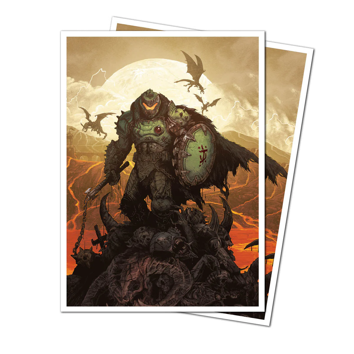 Ultra Pro: UP16615 DOOM 105ct Apex Deck Protector Sleeves 2 for Bethesda Doom - Image 3