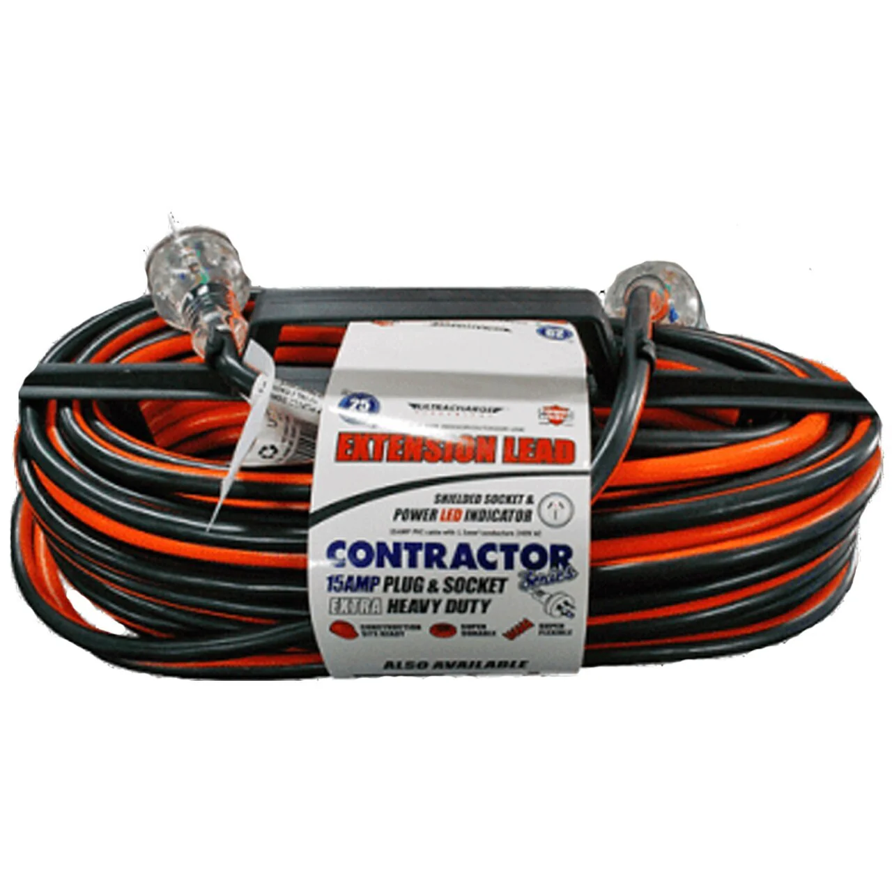 Ultracharge 25m Extension Lead 15A 240V Heavy Duty (Red) - Image 3
