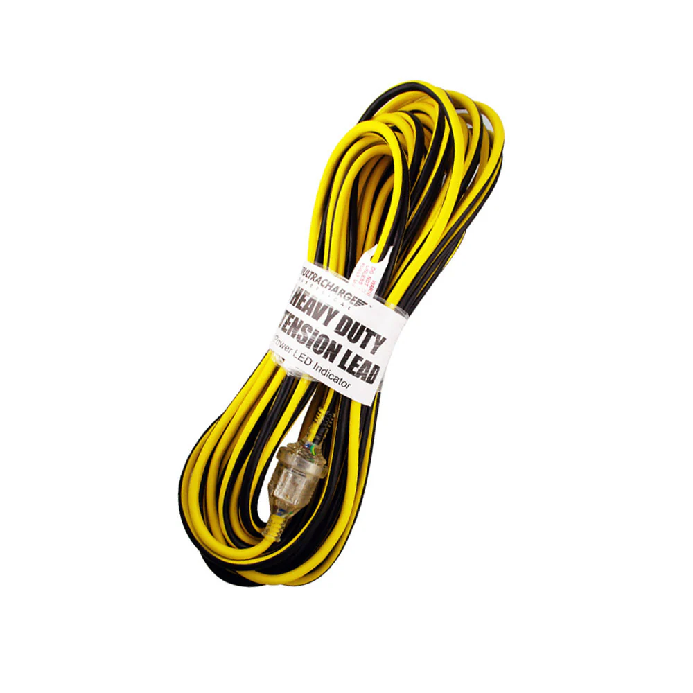 Ultracharge 25m Heavy Duty Extension Lead 10A 2400W (Yellow) - Image 3