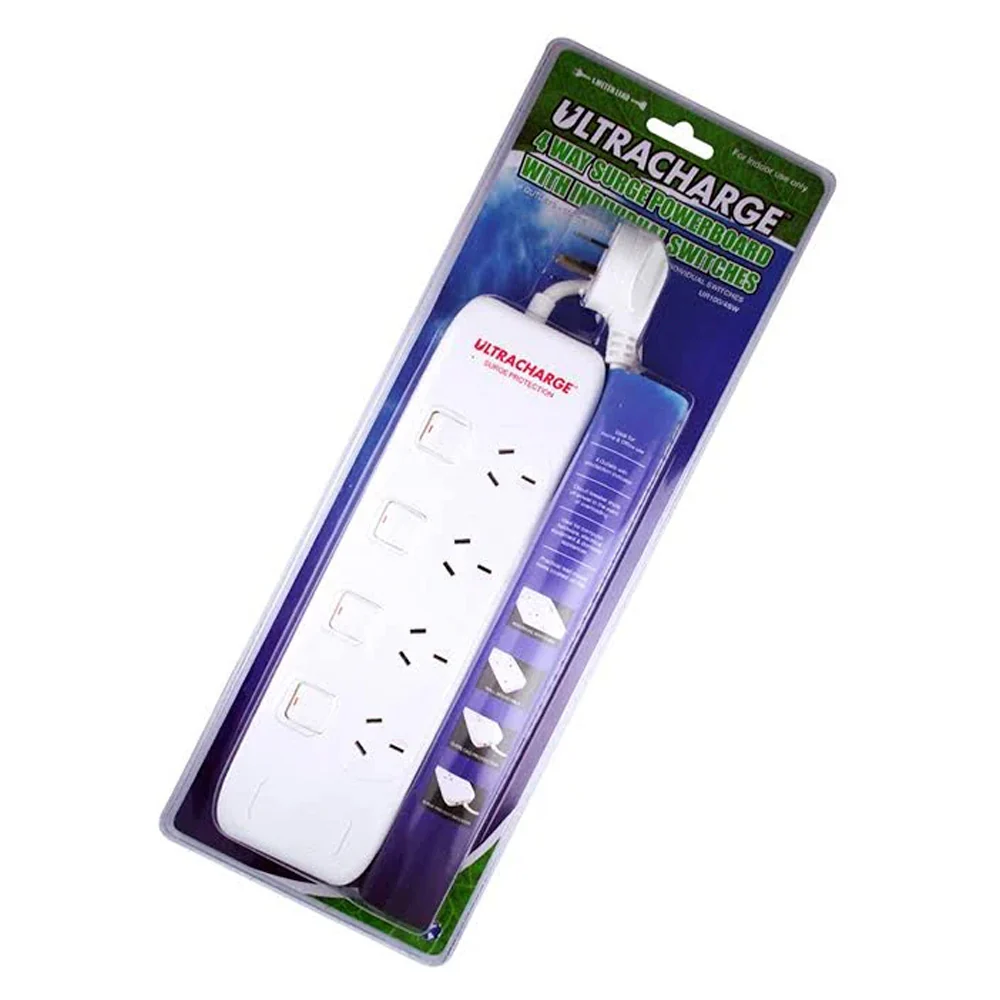 Ultracharge 4-Outlet Surge Strip with USB-C Ports - Image 3
