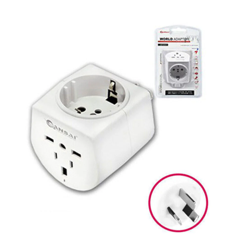 Universal Travel Power Adapter UK/USA/Europe to AU/NZ Plug - Image 2