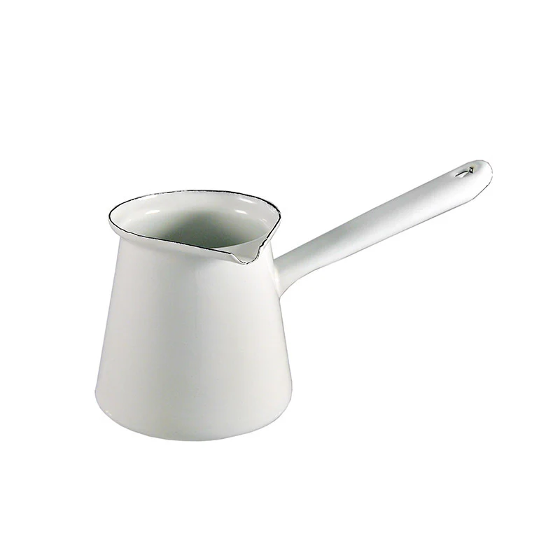 Urban Style 6cm Enamel 500ml Turkish Coffee Pot (White) - Image 3
