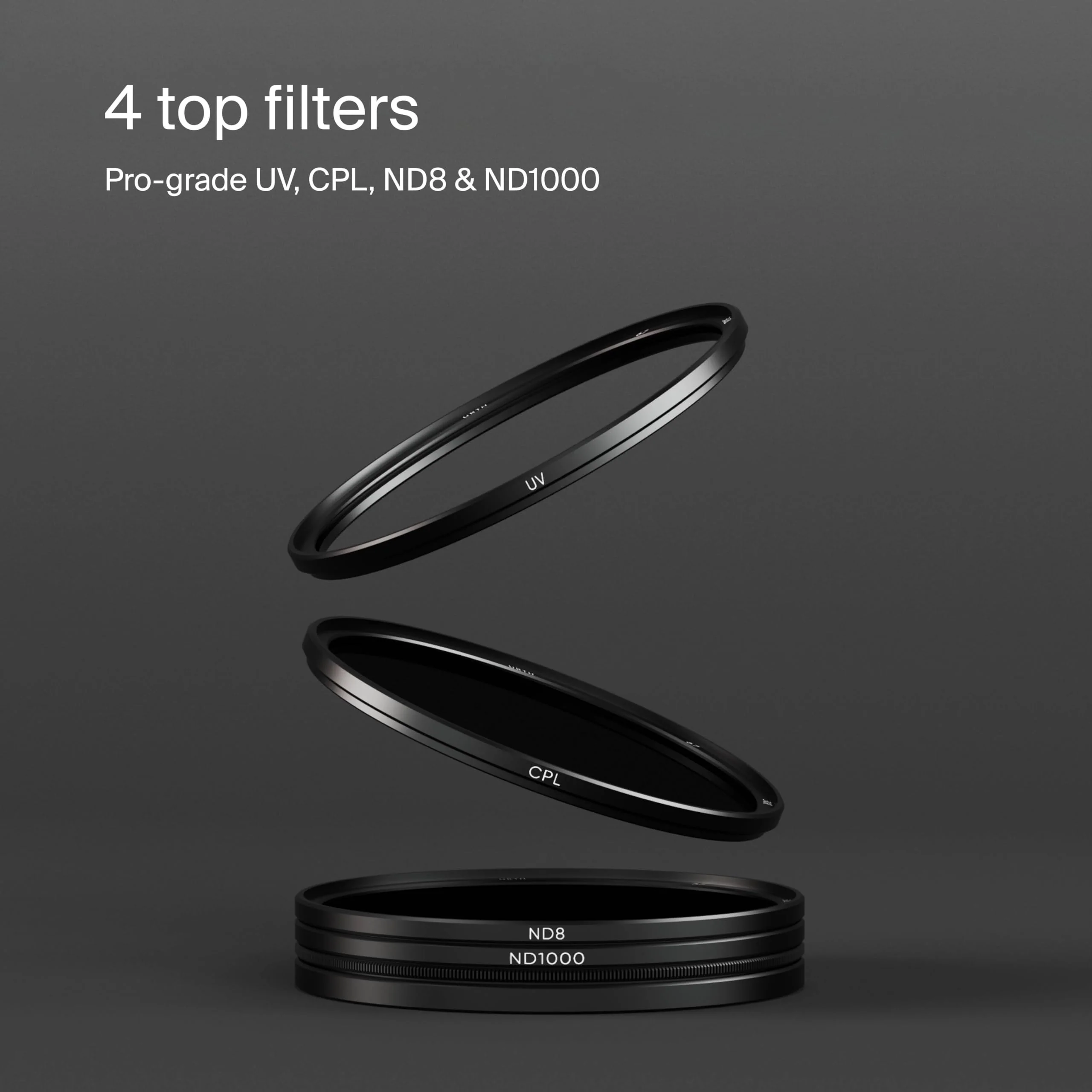 Urth 95mm Magnetic UV, Circular Polarizing (CPL), ND8, ND1000 Lens Filter Kit (Plus+) - Image 2