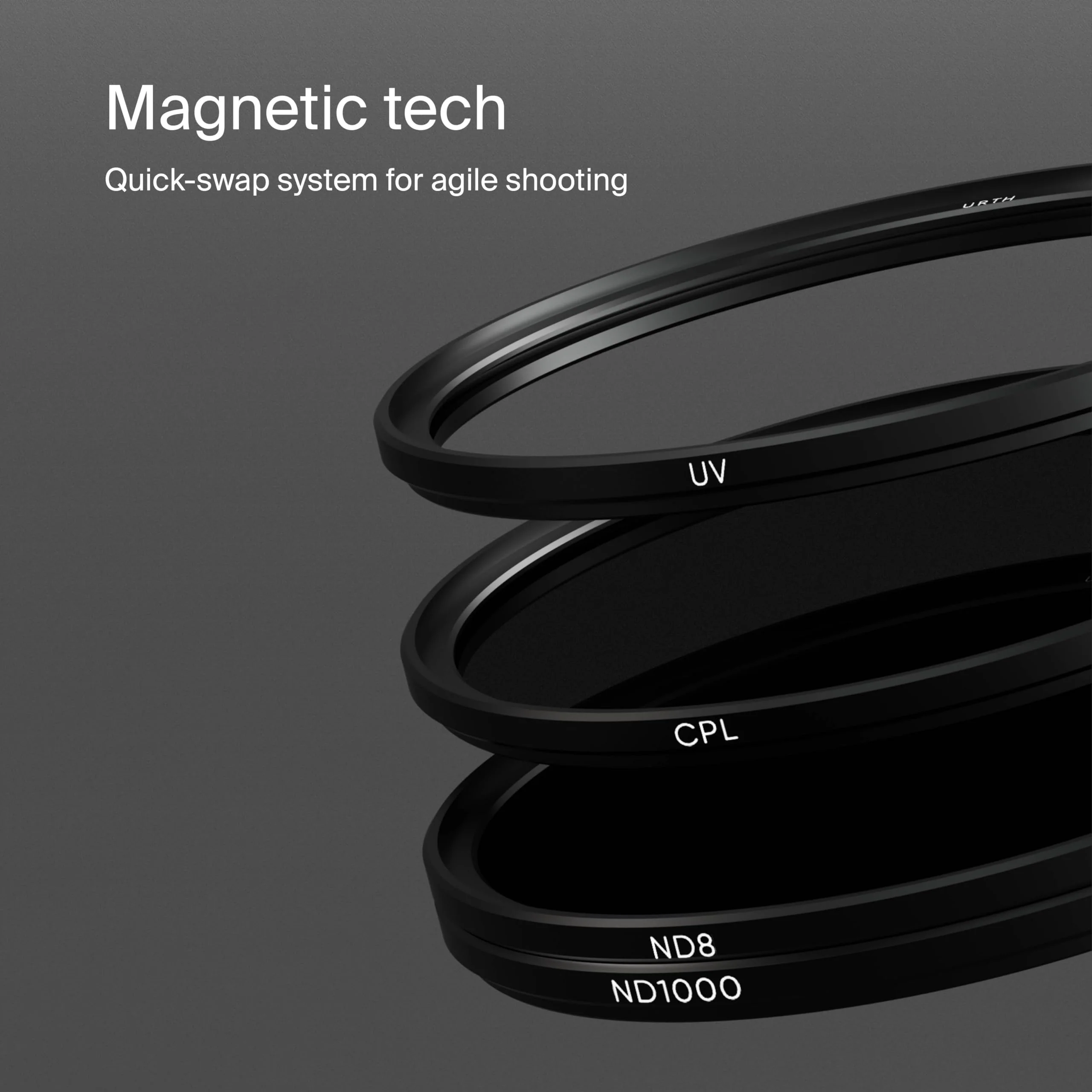 Urth 95mm Magnetic UV, Circular Polarizing (CPL), ND8, ND1000 Lens Filter Kit (Plus+) - Image 4
