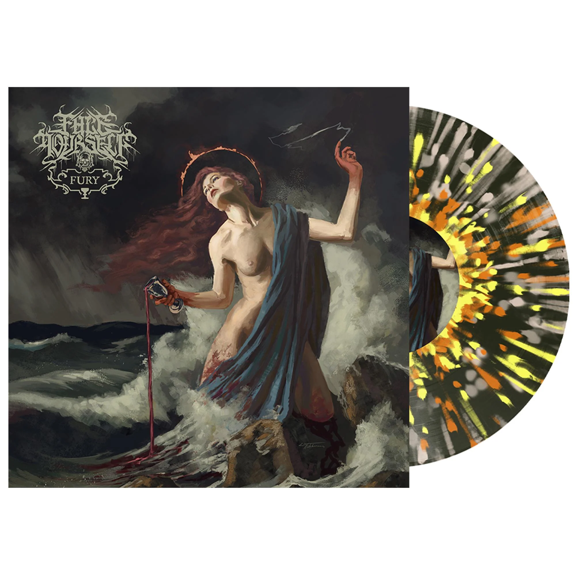 Fury (Black Ice With Orange/Yellow/Bone Splatter Vinyl With Green Screen Printed B-Side)