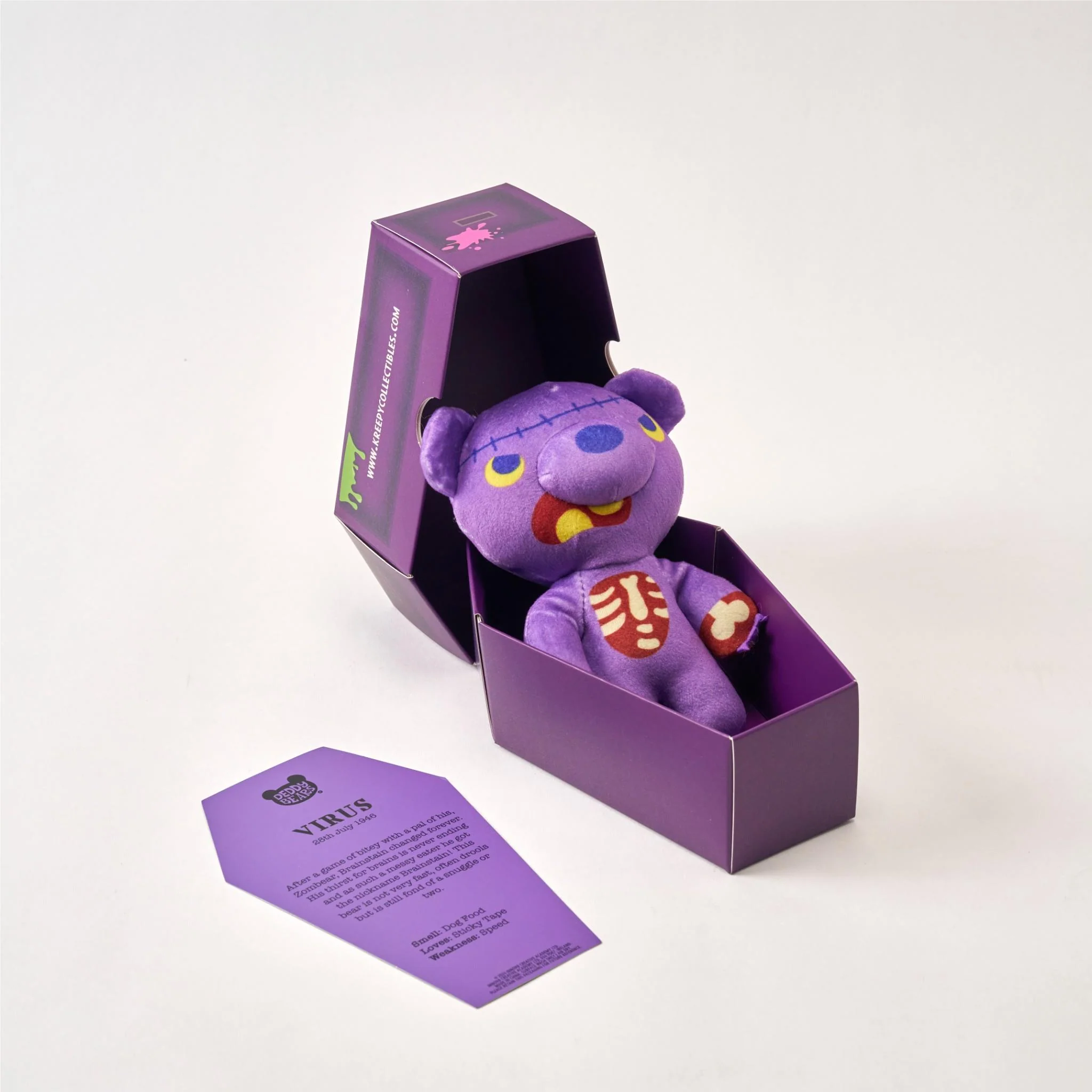 Virus Deddy Bear Plush In Coffin - Image 2