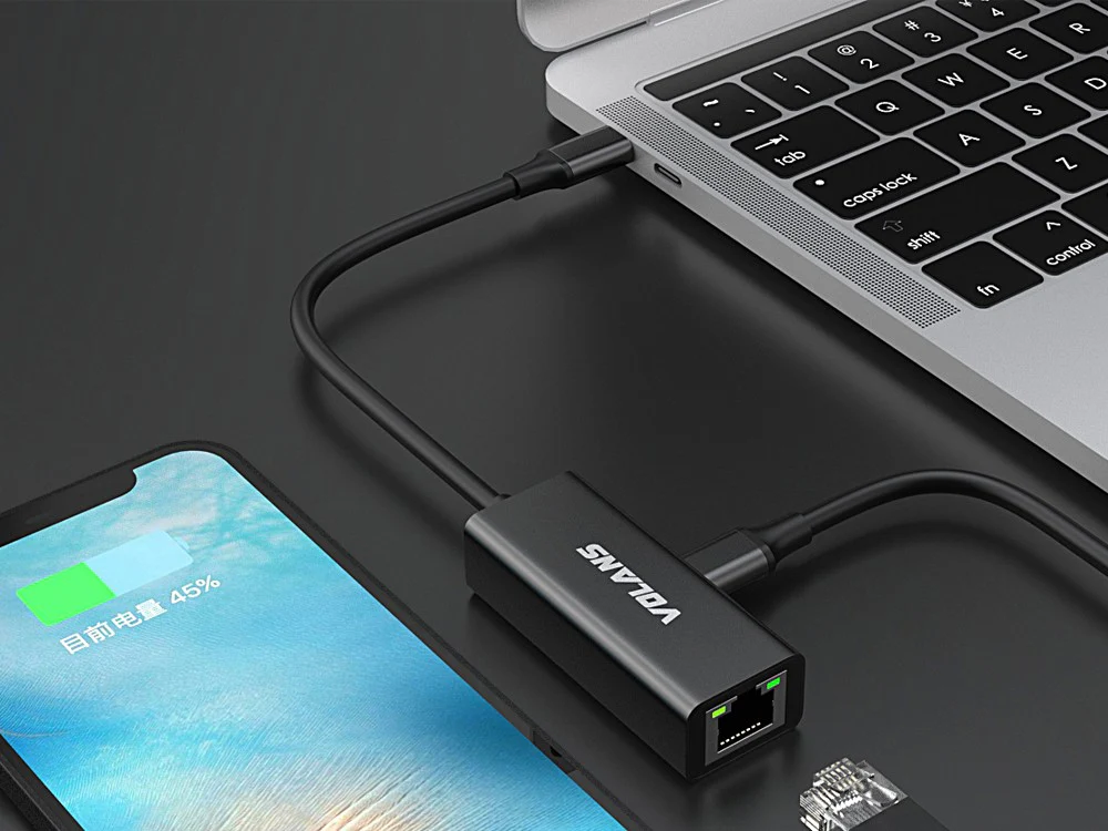 Volans VL-RJ45-CP Aluminium USB-C to Gigabit Ethernet Network Adapter - Image 5