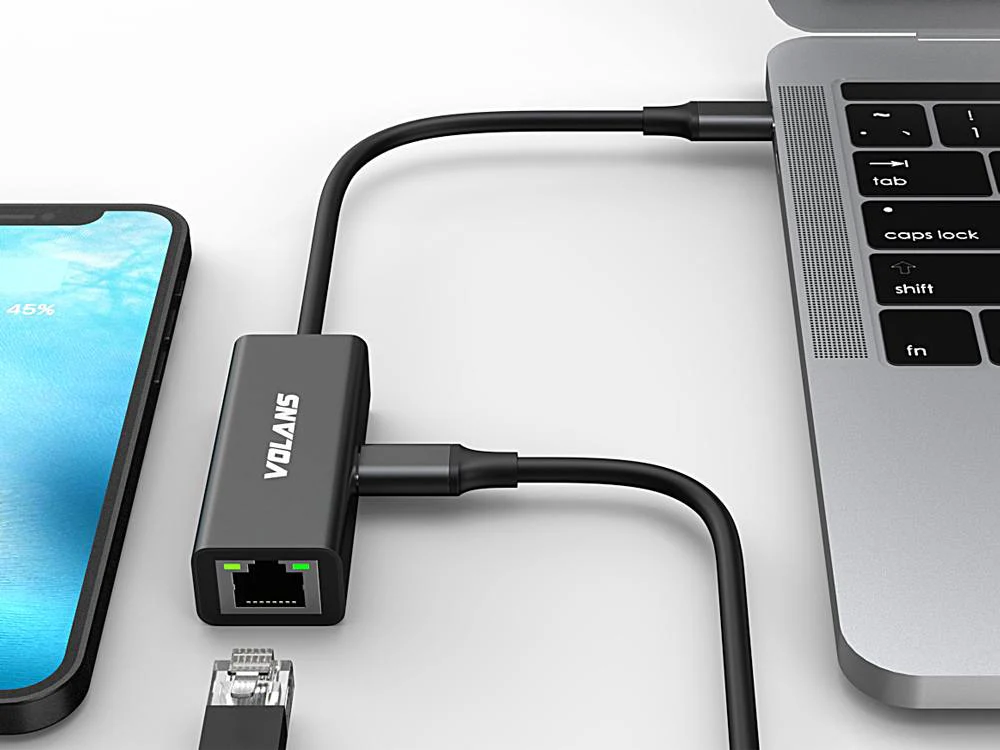 Volans VL-RJ45-CP Aluminium USB-C to Gigabit Ethernet Network Adapter - Image 6