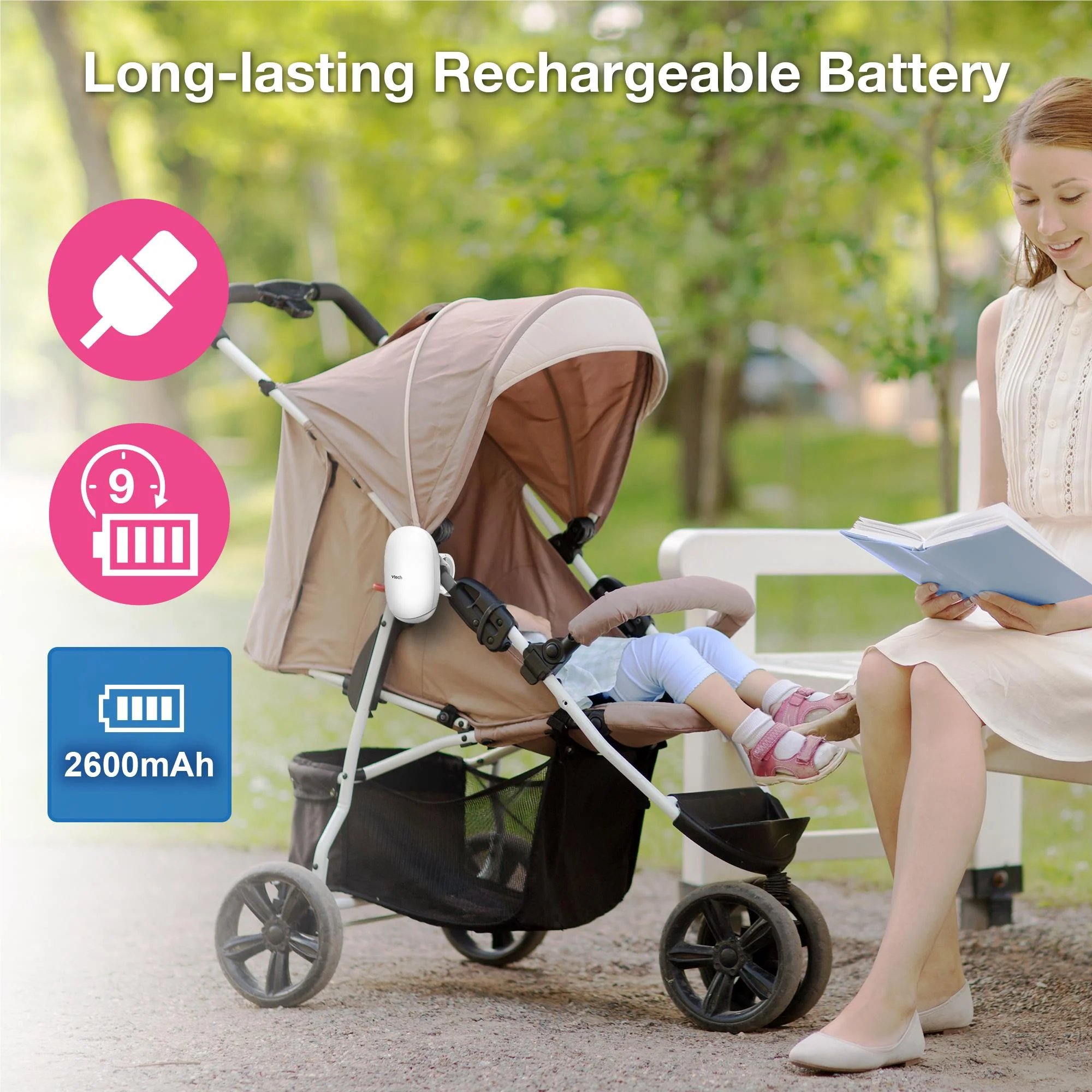 VTech BC8611 V-Hush Rocker Sound & Motion Stroller Soother - Image 5